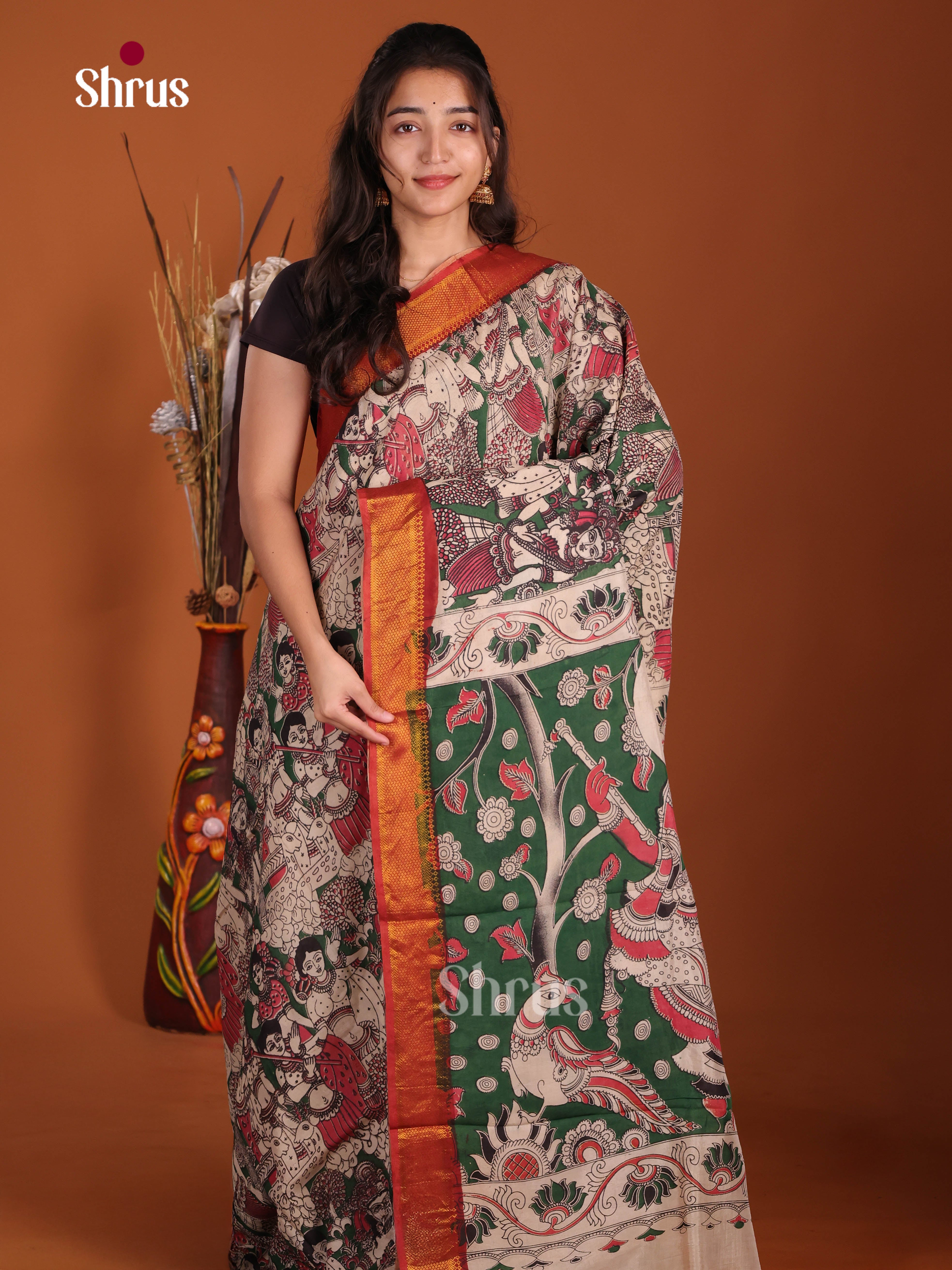 DJS17114 - chennur-kalamkari Saree