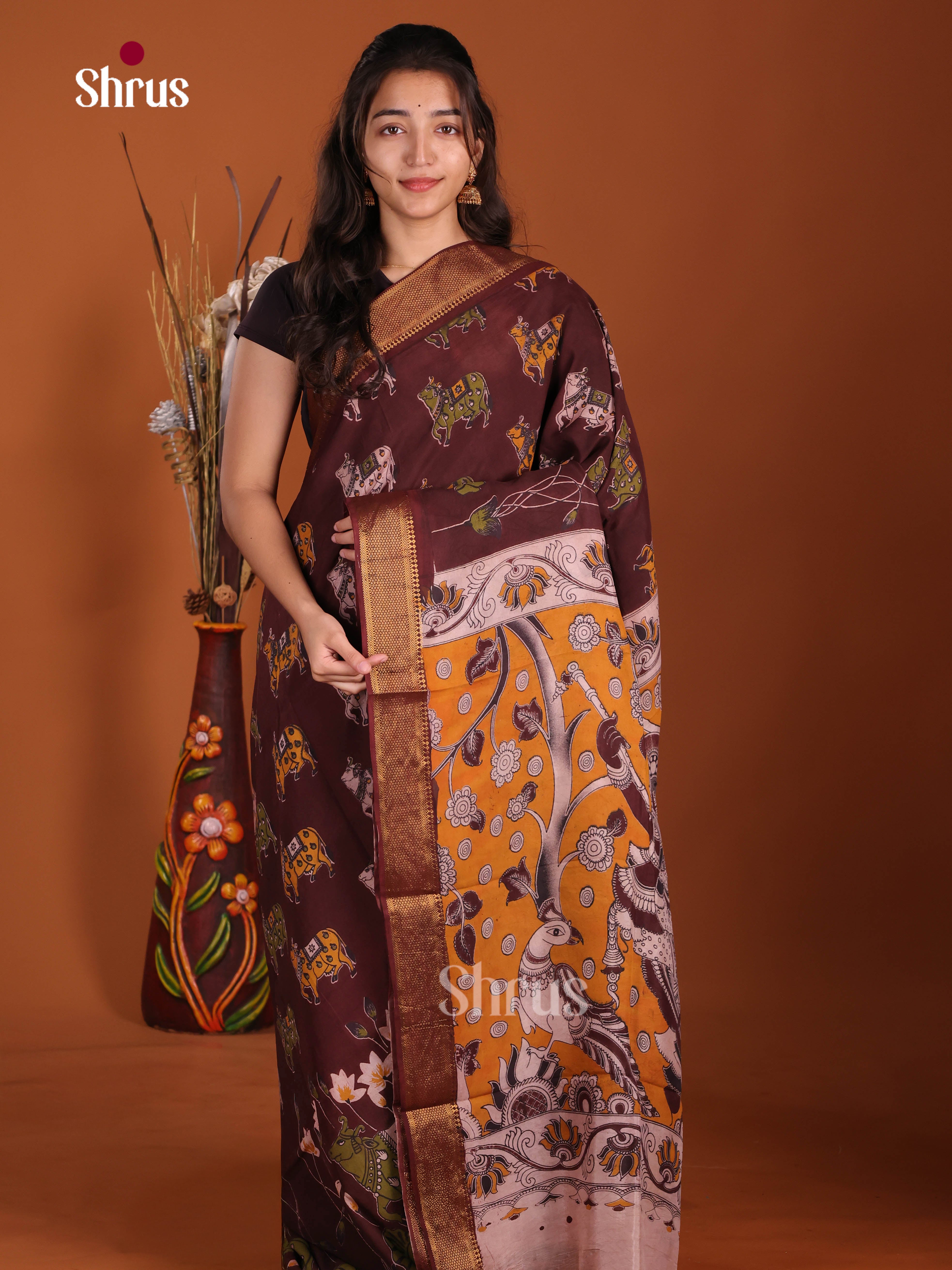 DJS17117 - chennur-kalamkari Saree