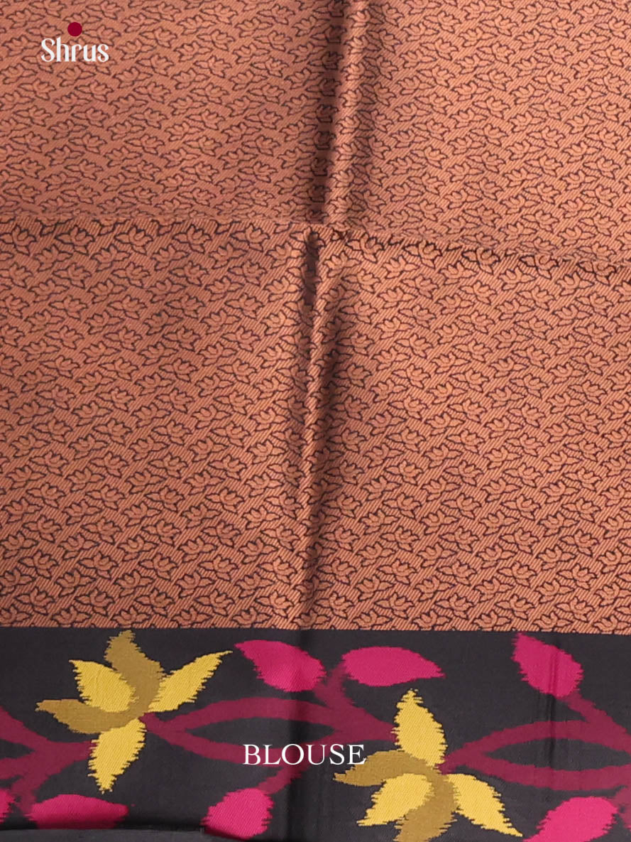 Maroon & Black - Semi Softsilk Saree