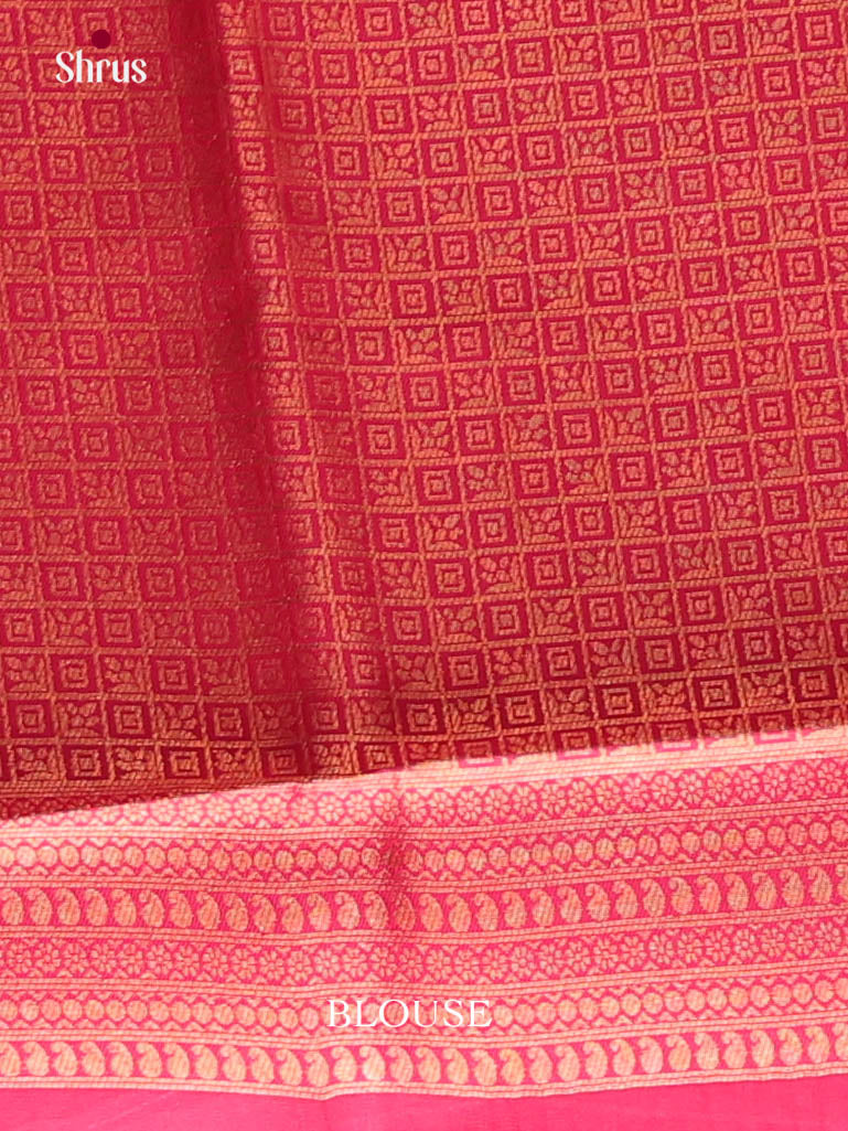 dusty Brown & Pink- Semi Softsilk Saree