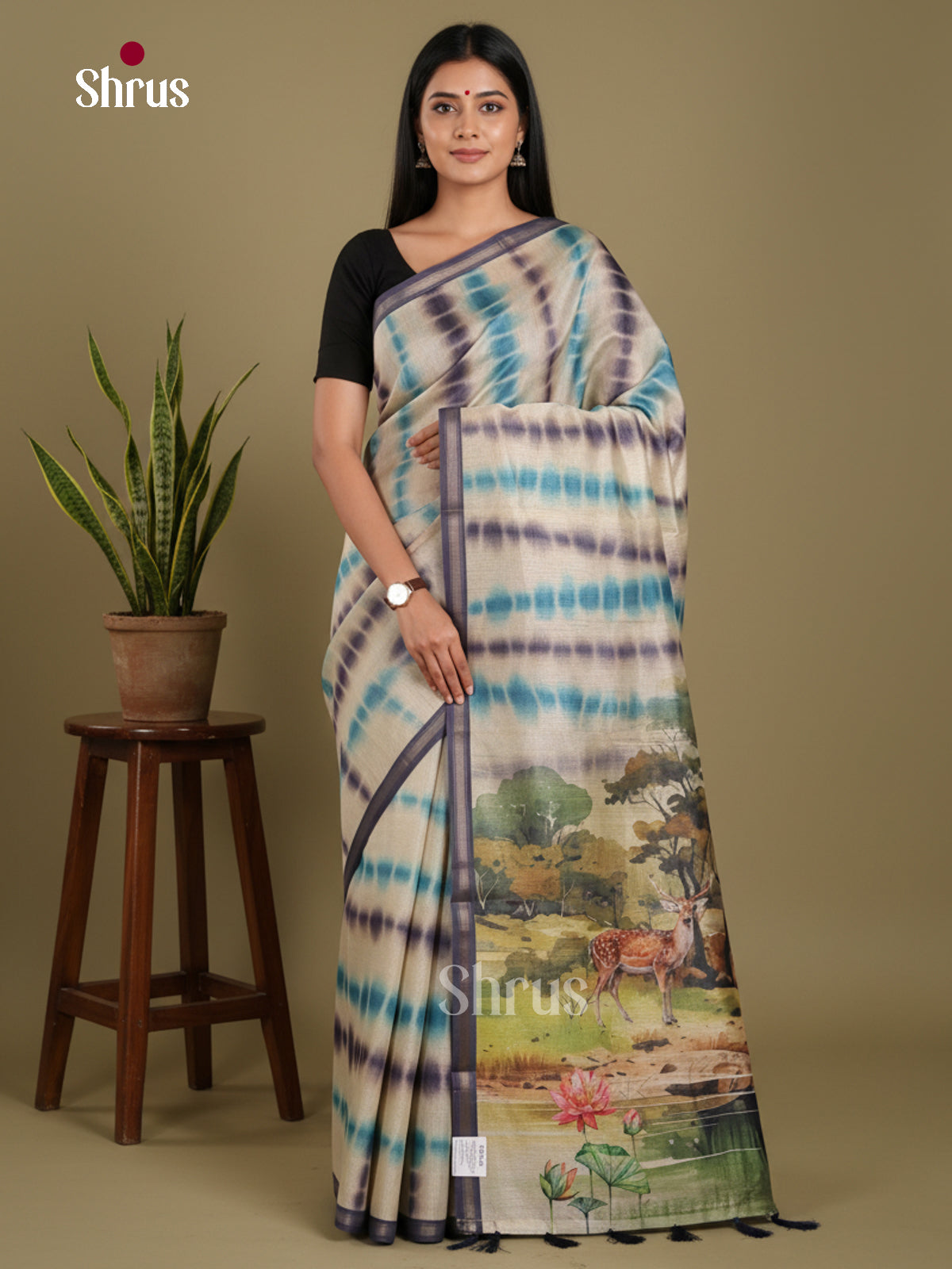 DJS17243 - Semi Chanderi Saree