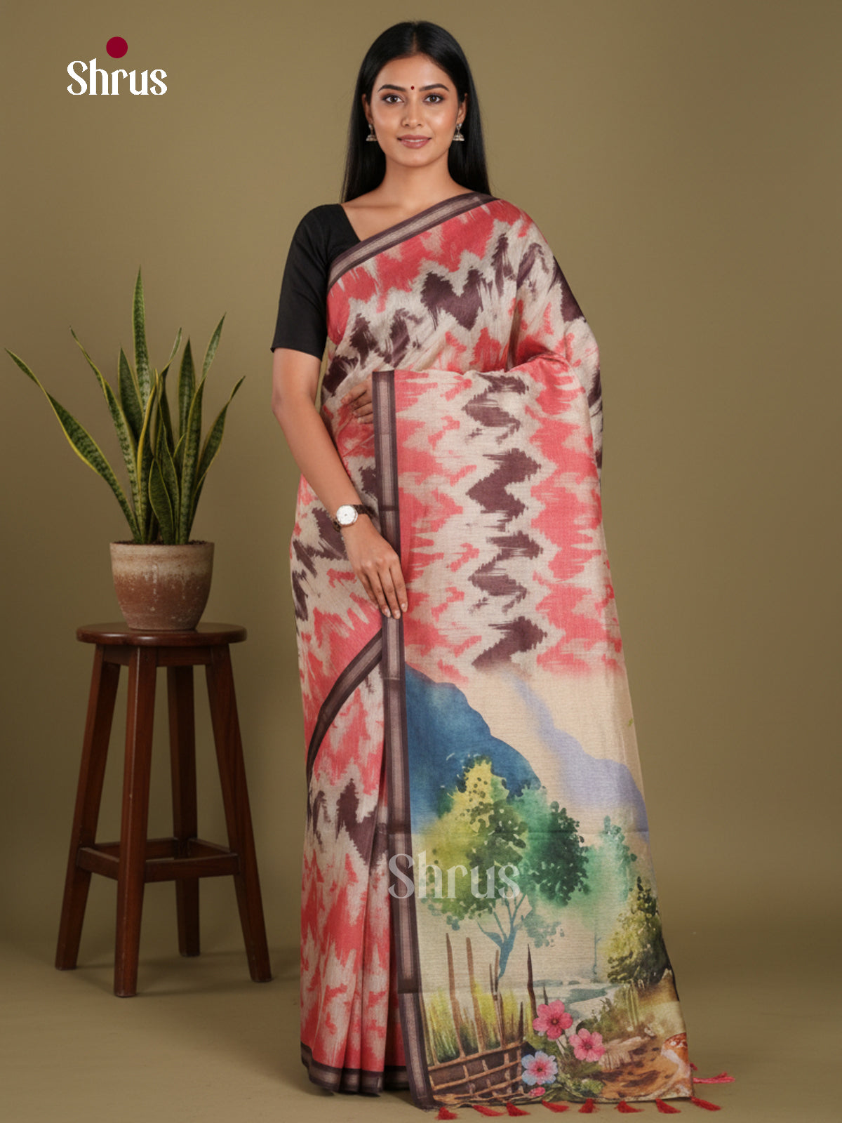 DJS17245 - Semi Chanderi Saree