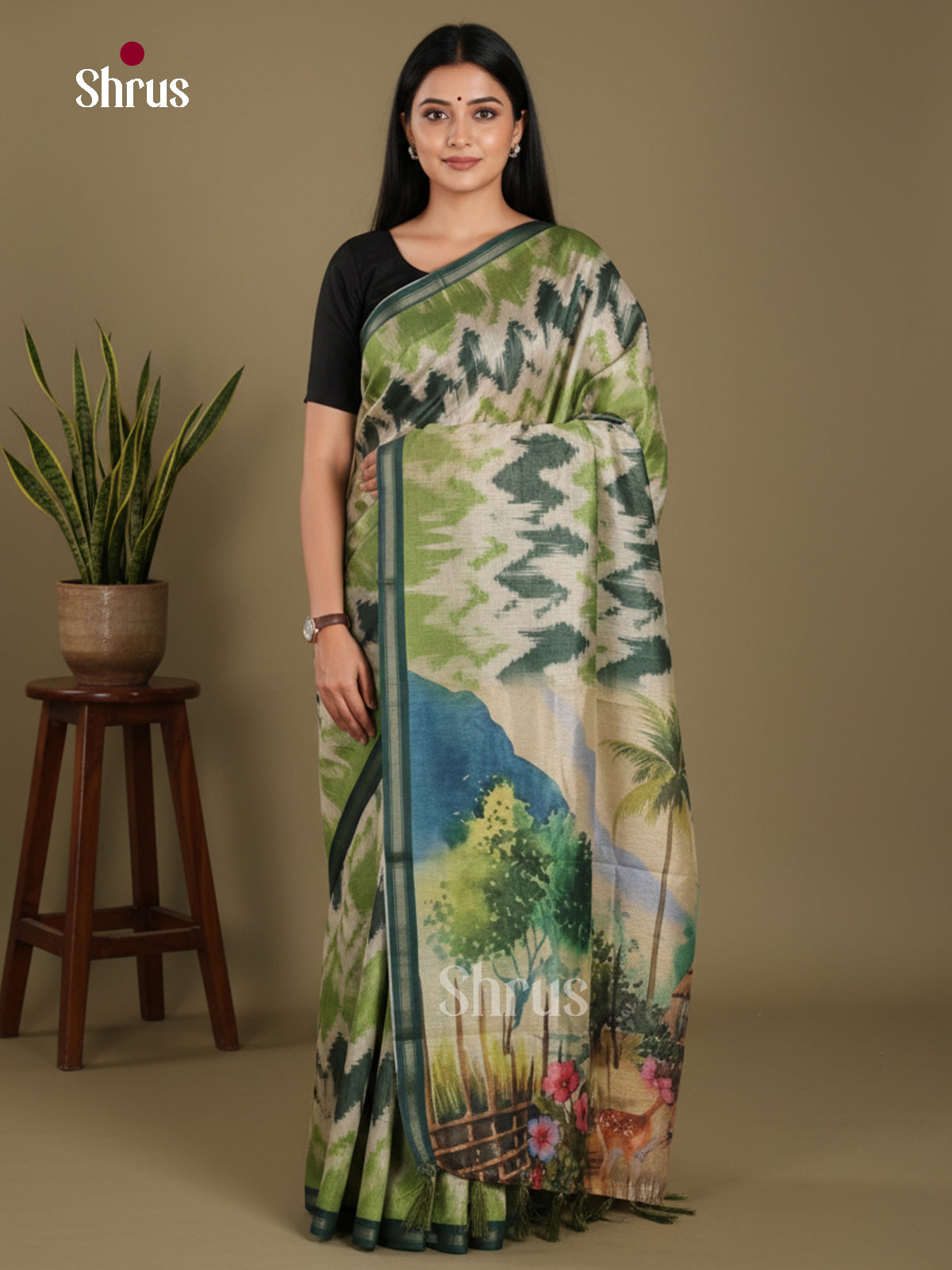 DJS17248 - Semi Chanderi Saree
