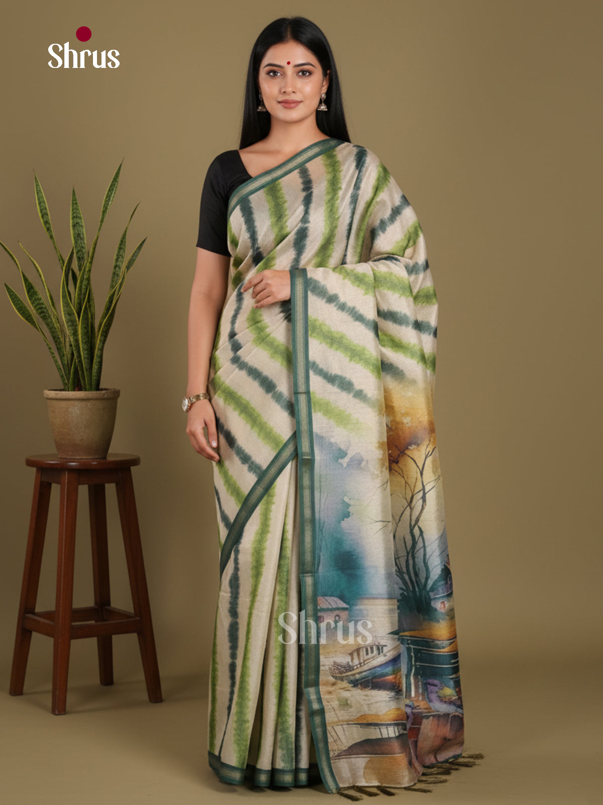 DJS17250 - Semi Chanderi Saree