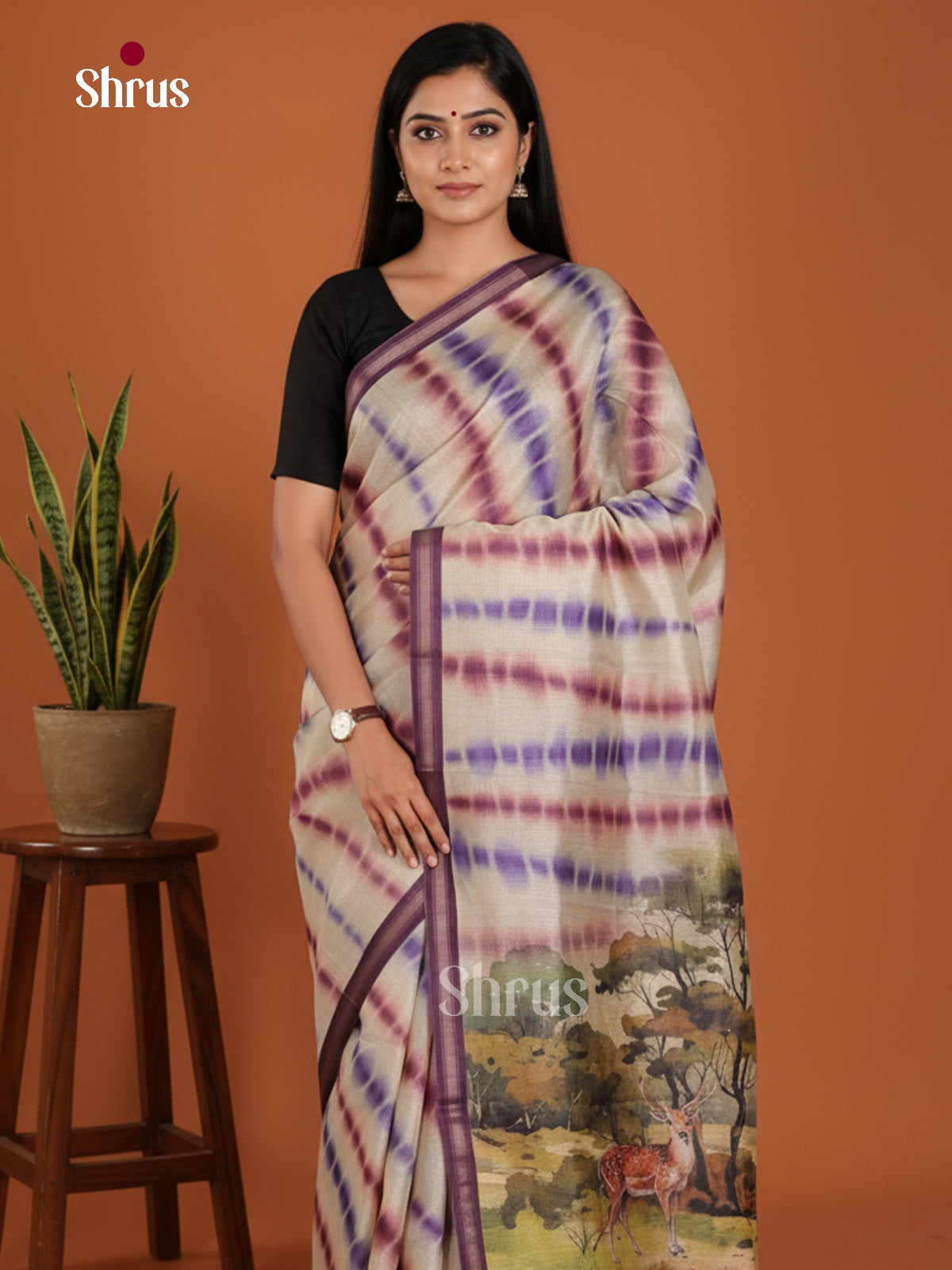DJS17253 - Semi Chanderi Saree