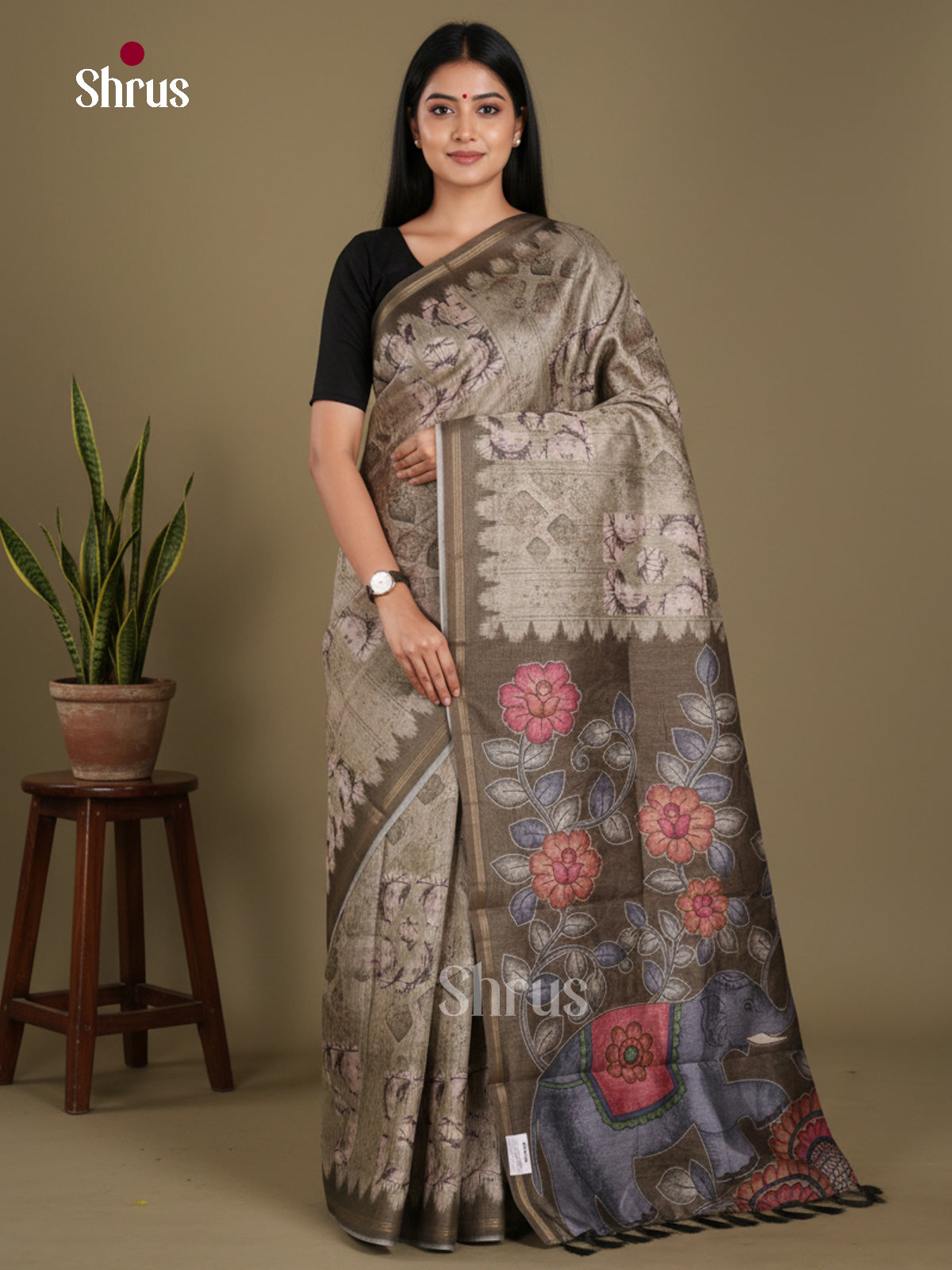DJS17254 - Semi Chanderi Saree