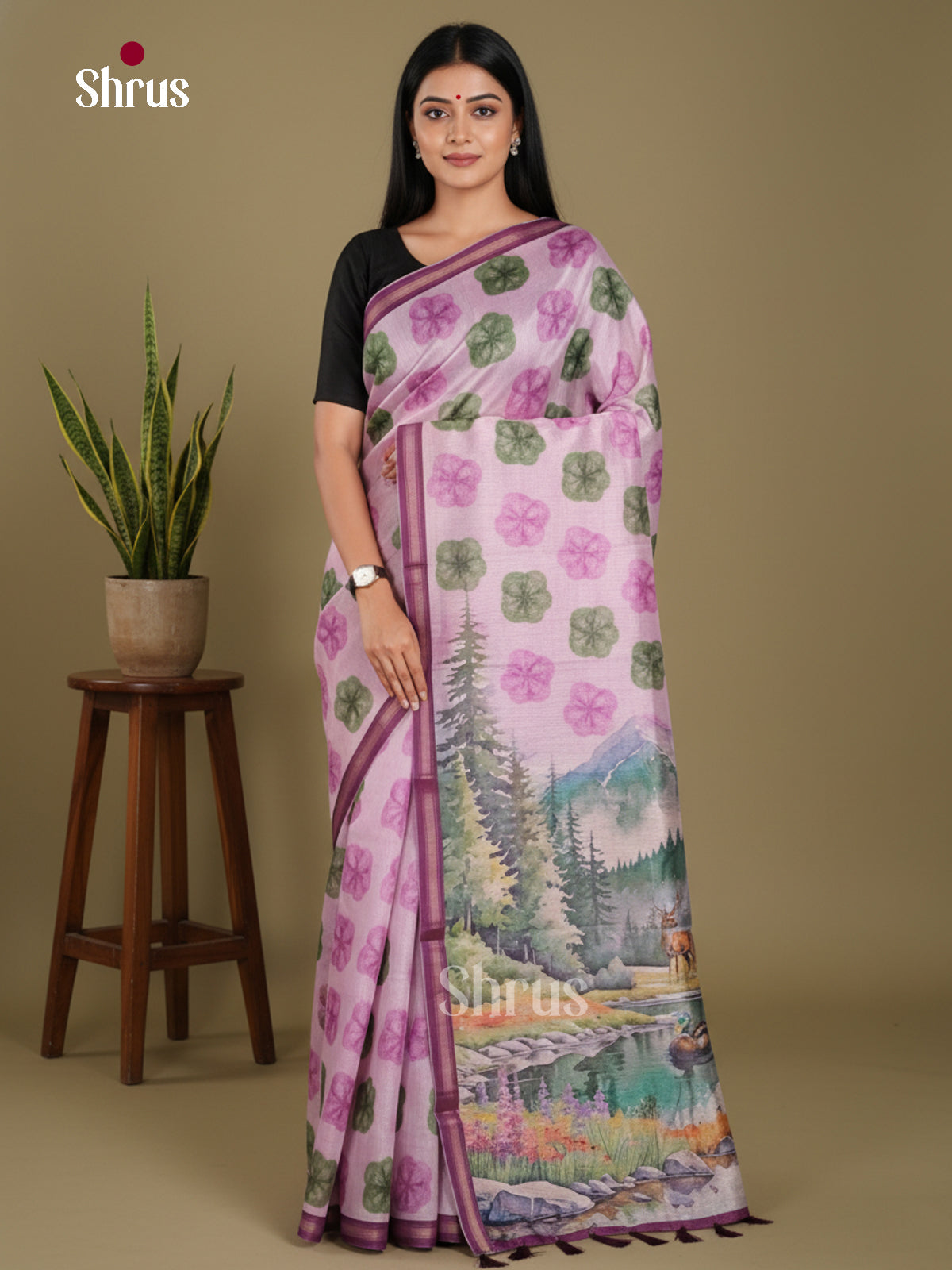 DJS17256 - Semi Chanderi Saree