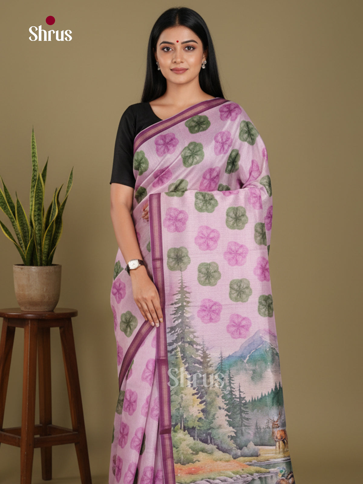 DJS17256 - Semi Chanderi Saree