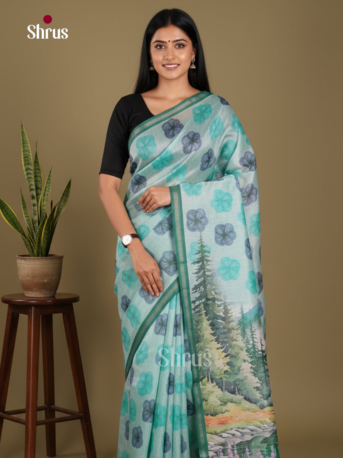 DJS17257 - Semi Chanderi Saree