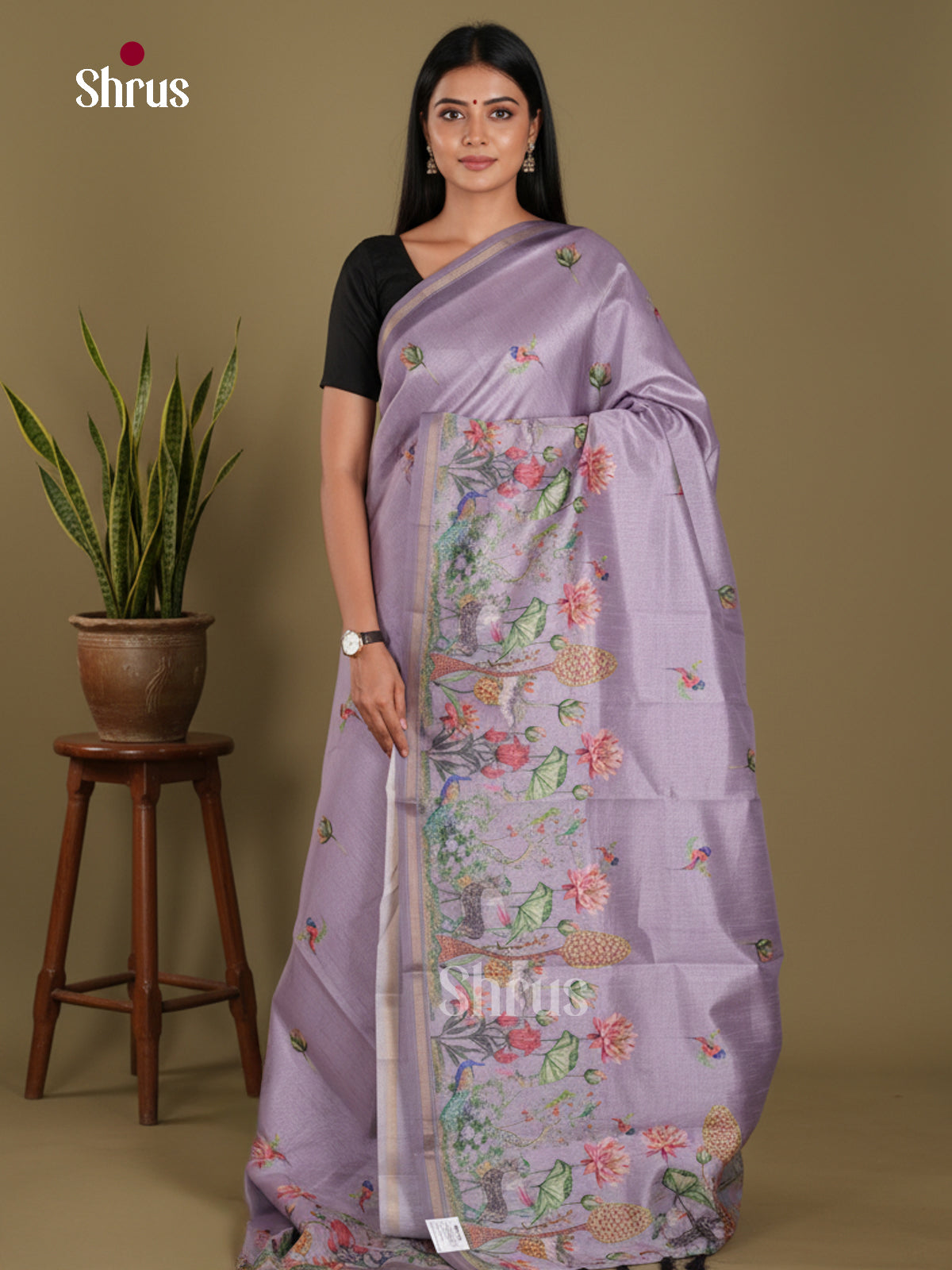 DJS17260 - Semi Chanderi Saree