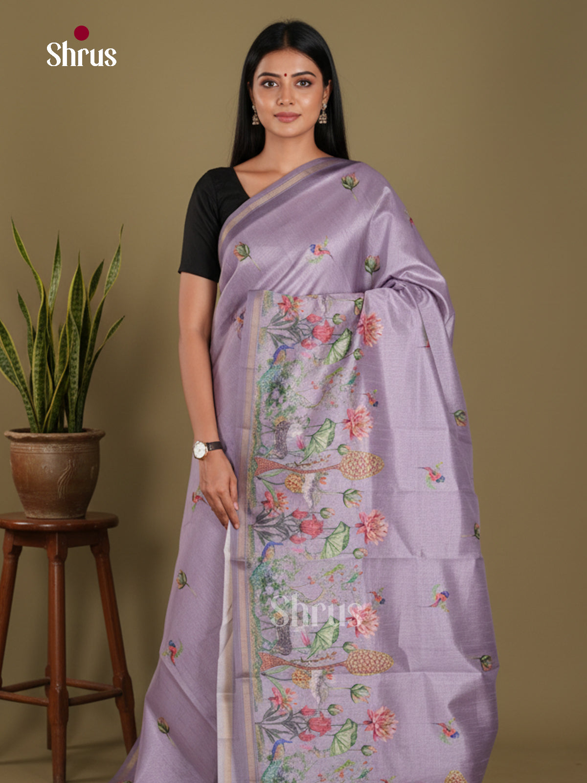 DJS17260 - Semi Chanderi Saree