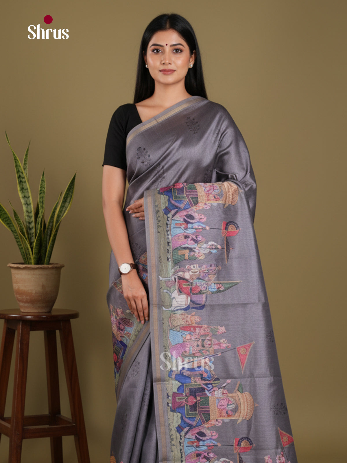DJS17263 - Semi Chanderi Saree