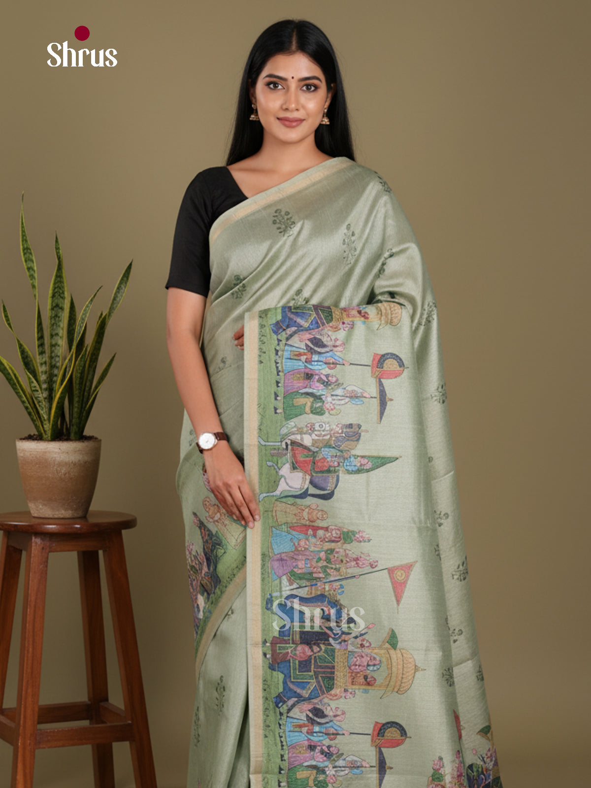 DJS17264 - Semi Chanderi Saree