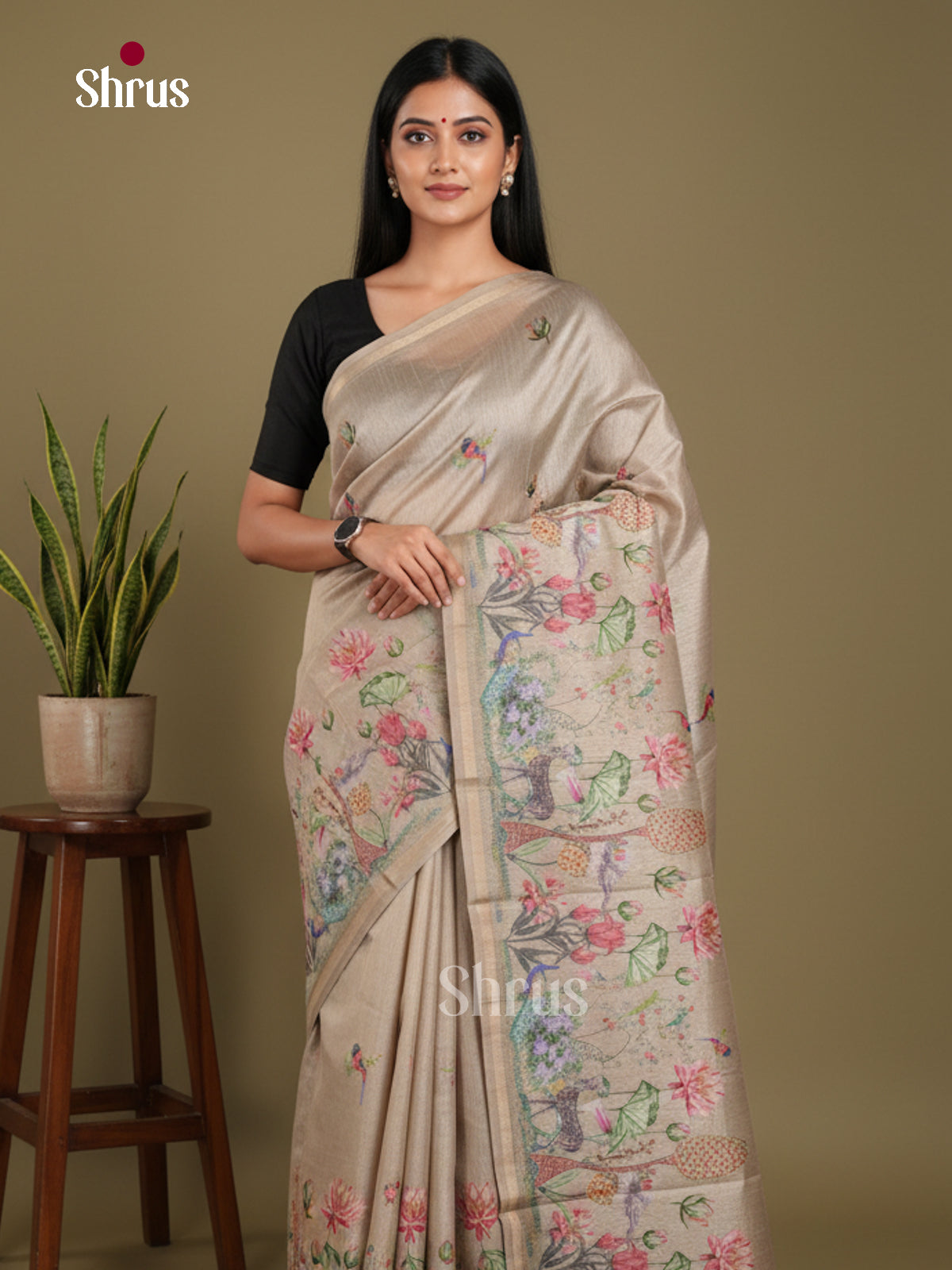 DJS17266 - Semi Chanderi Saree
