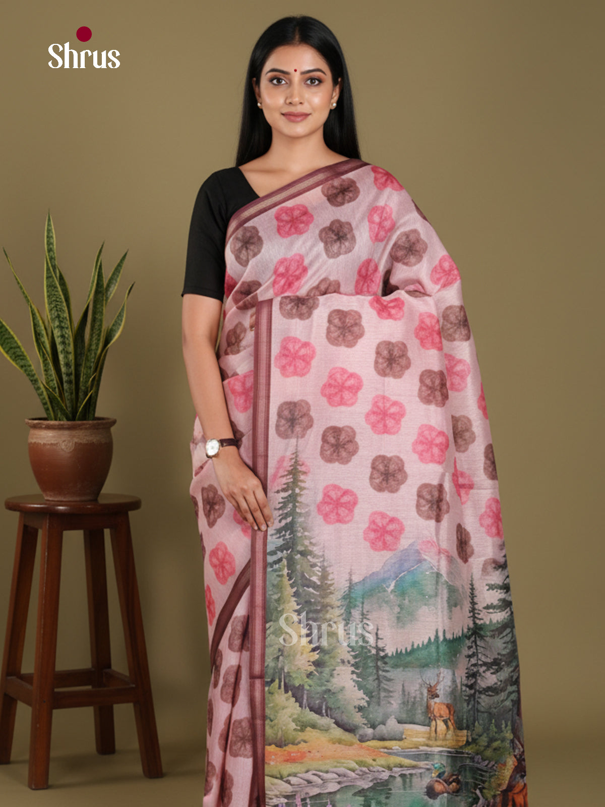 DJS17268 - Semi Chanderi Saree