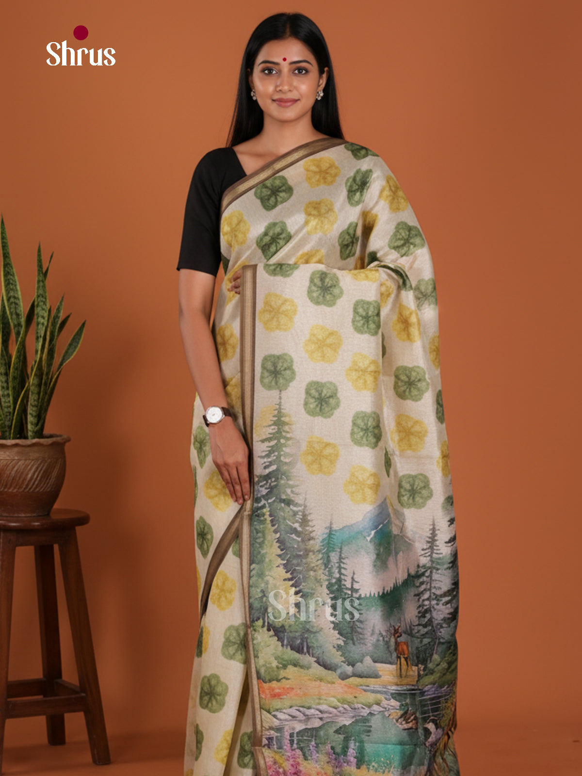 DJS17269 - Semi Chanderi Saree