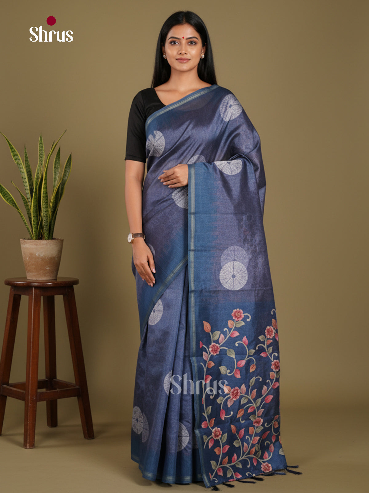 DJS17270 - Semi Chanderi Saree