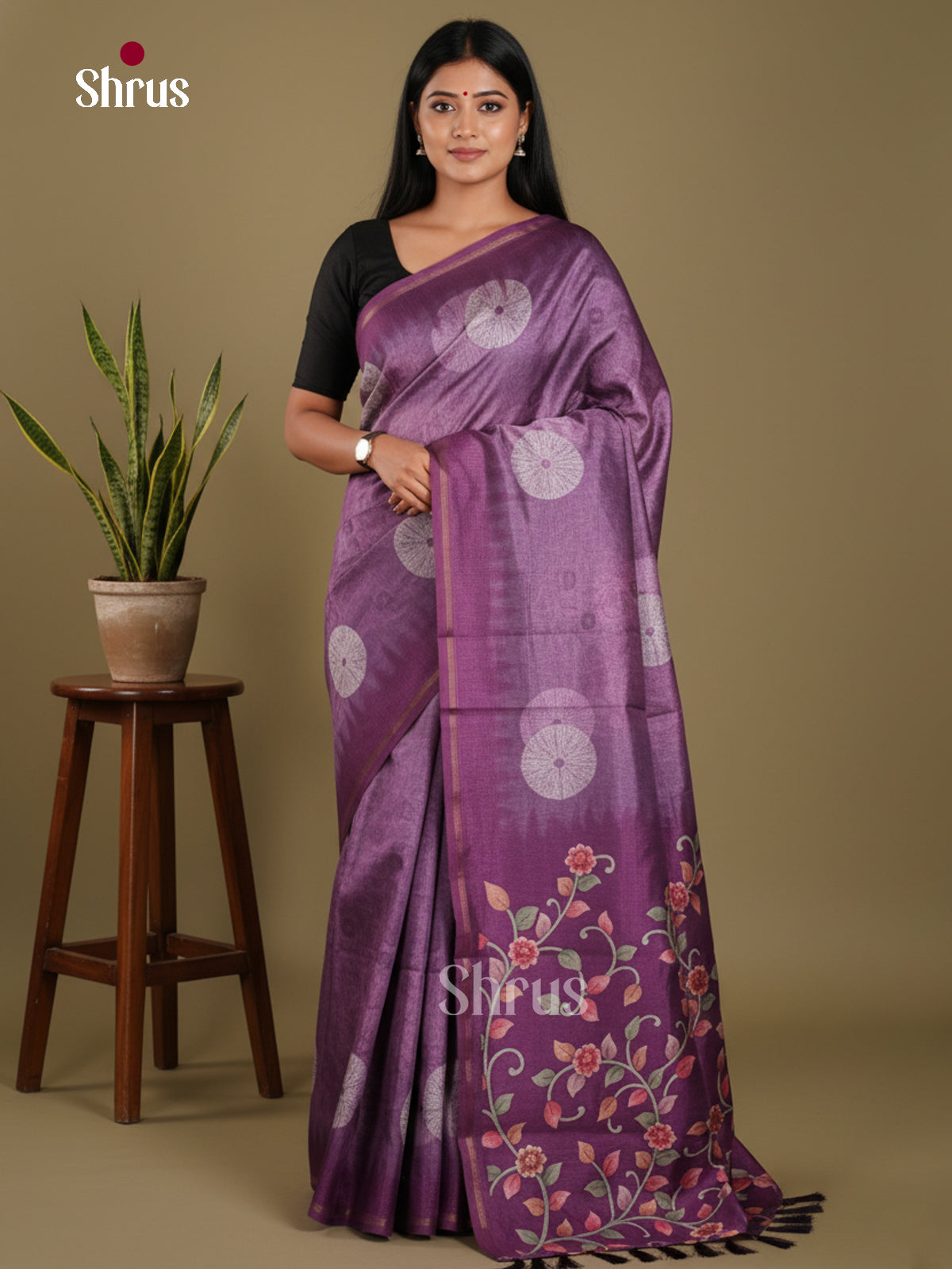 DJS17271 - Semi Chanderi Saree