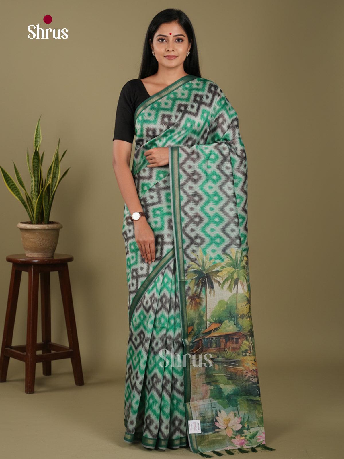 DJS17280 - Semi Chanderi Saree