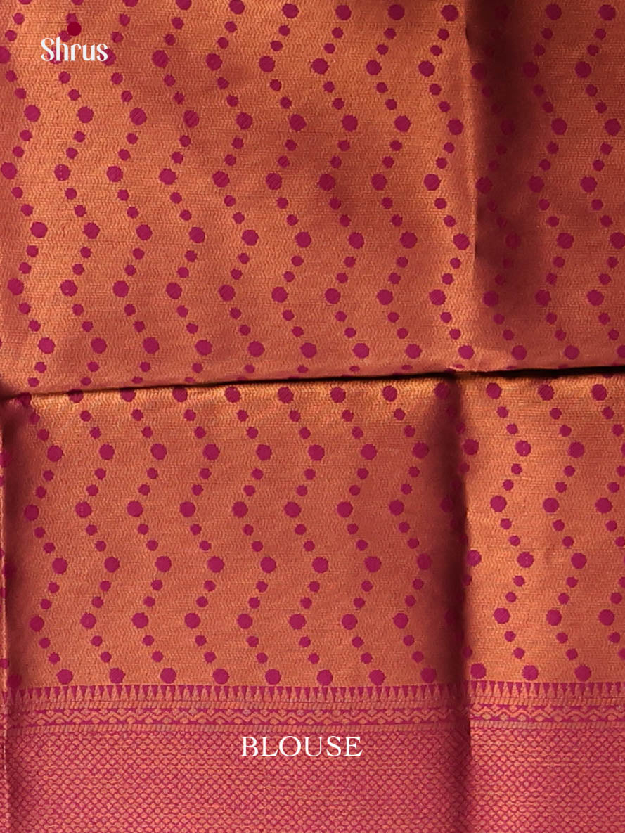 Lavender & Maroon - Semi Softsilk Saree