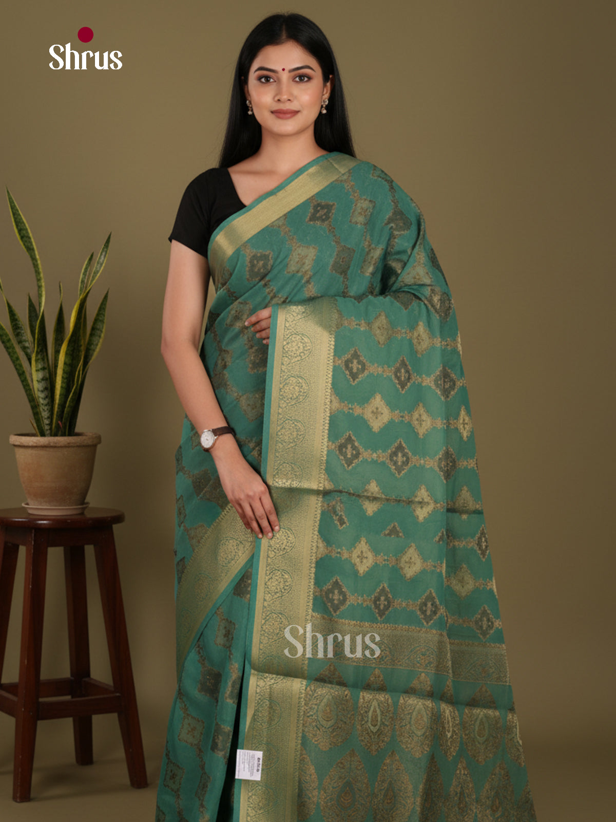 Green - Semi Georgette Saree