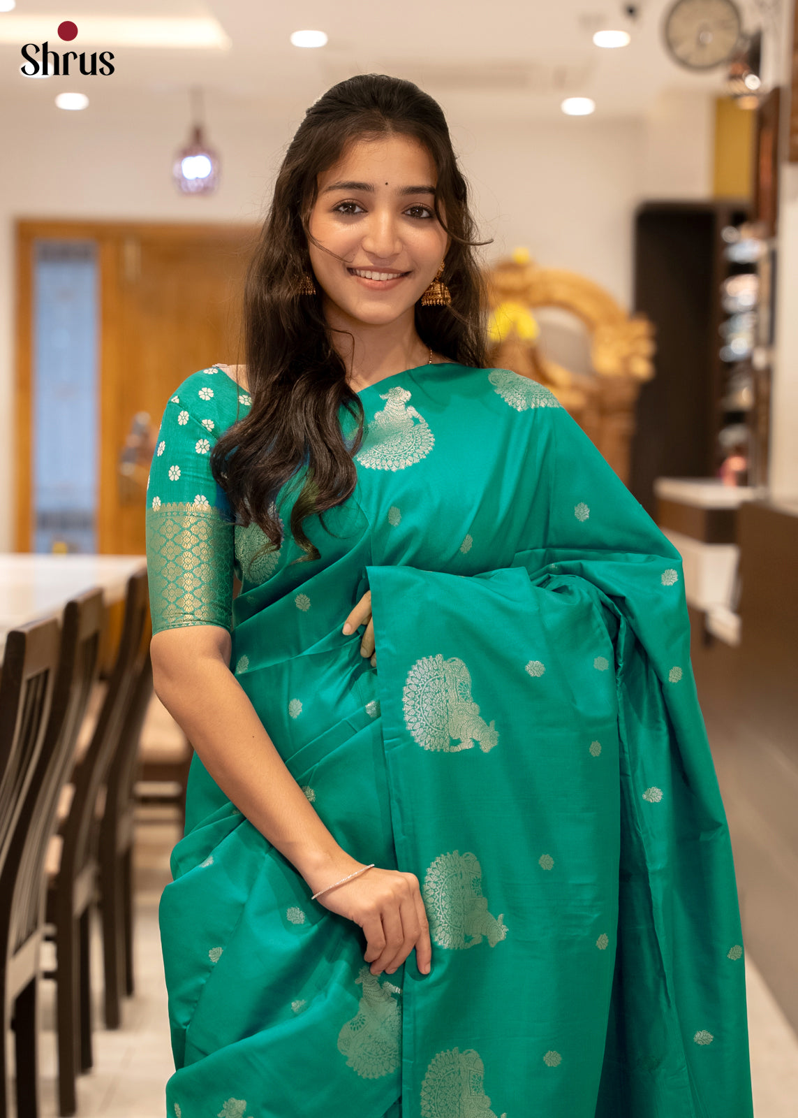 Green - Semi Softsilk Saree