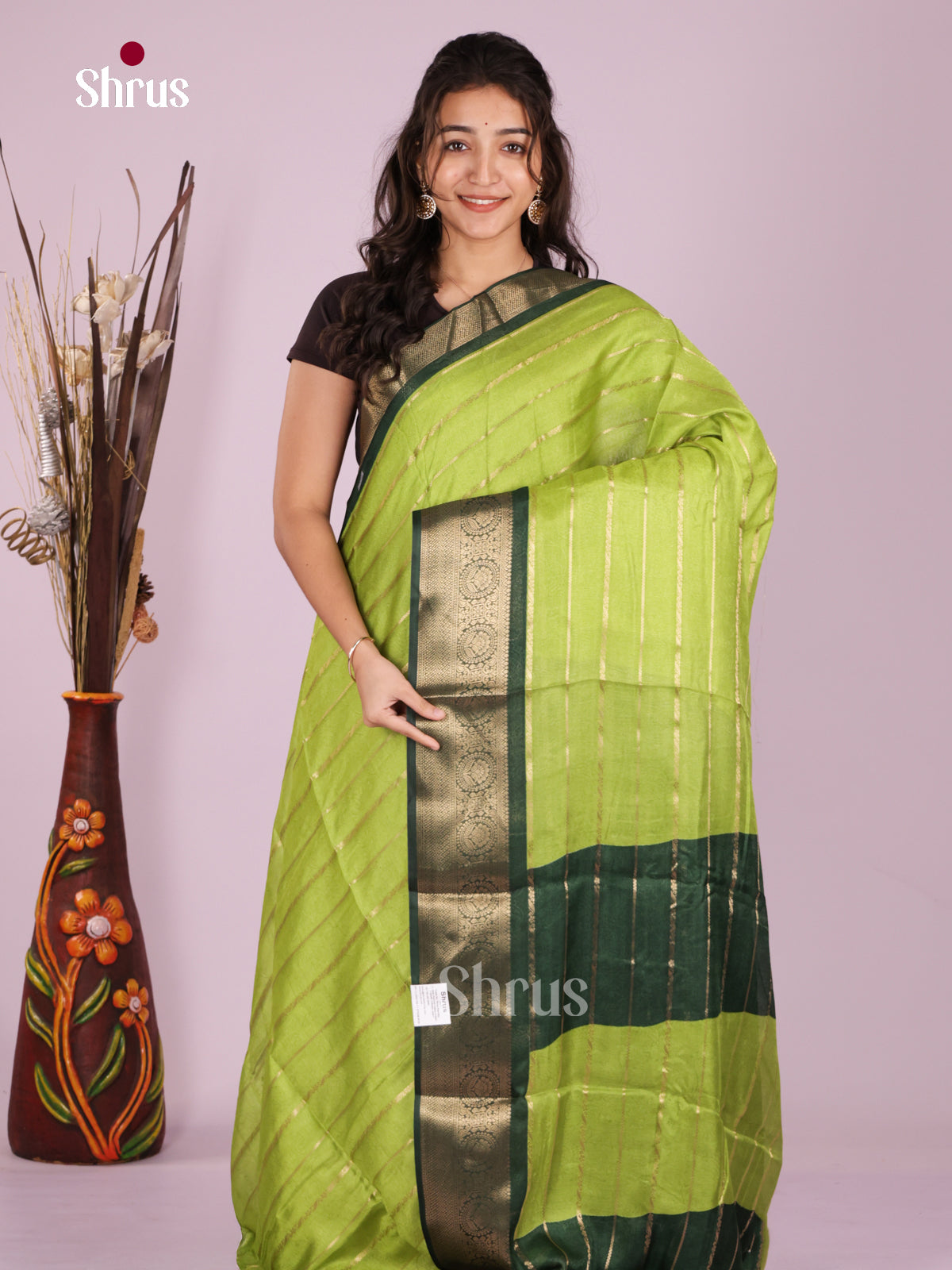 DJS22264 - Semi Mysoresilk Saree - Shop on Shrus.com
