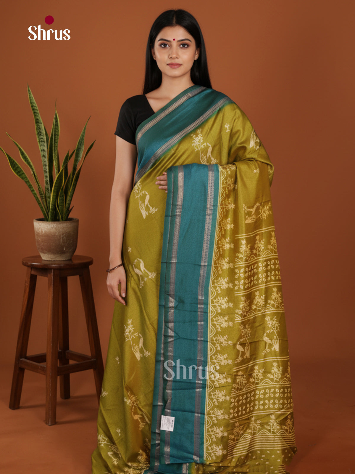 DJS22383 - Semi Crepe Saree - Shop on Shrus.com