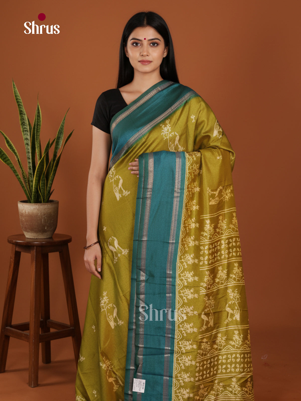 DJS22383 - Semi Crepe Saree - Shop on Shrus.com