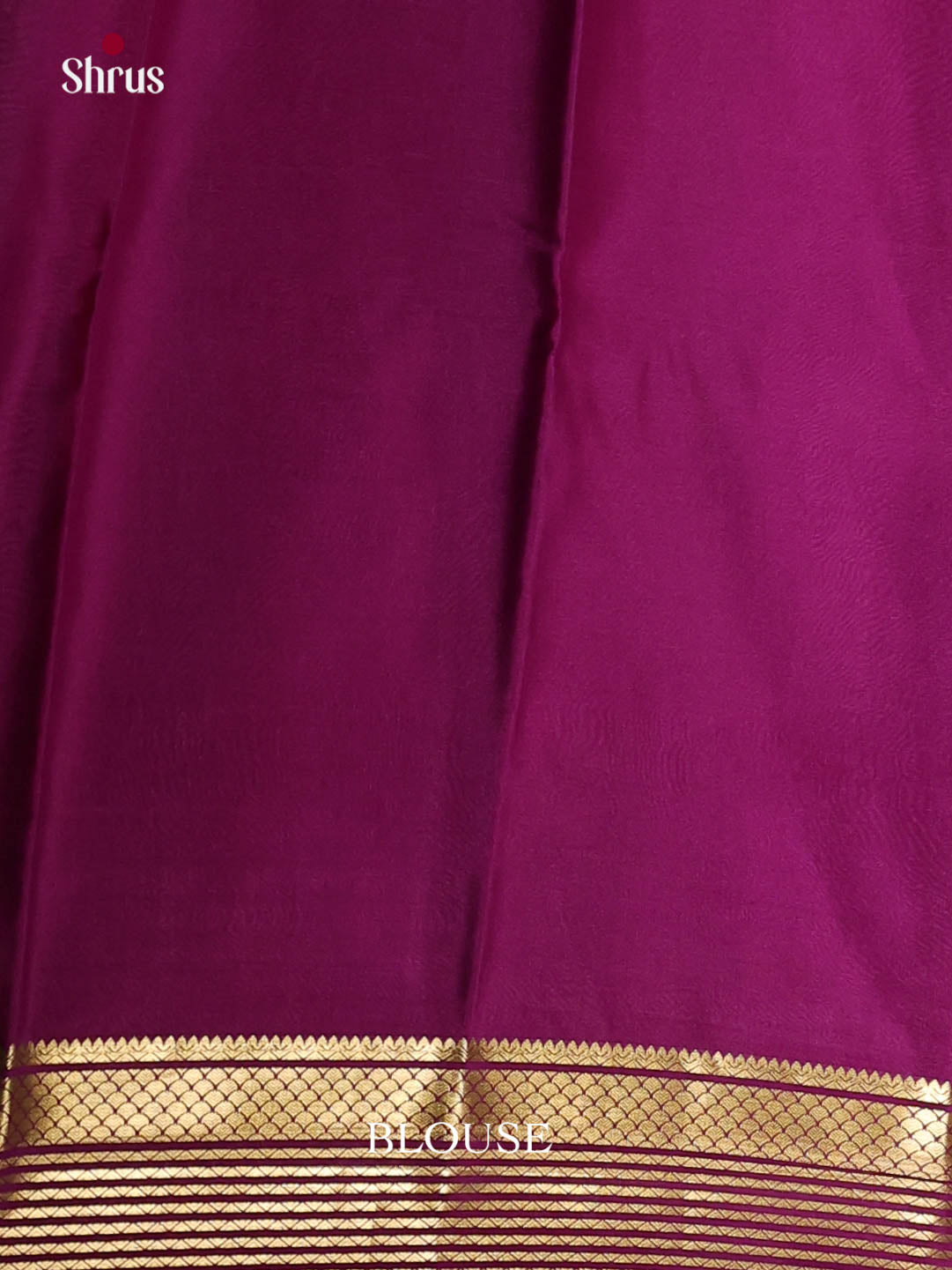 shiny peach maroon Mysore Silk Saree 1