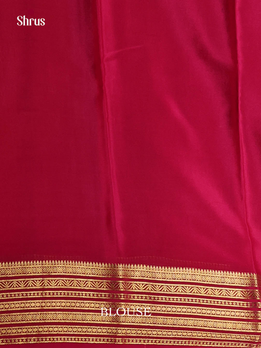 blue red Mysore Silk Saree 1