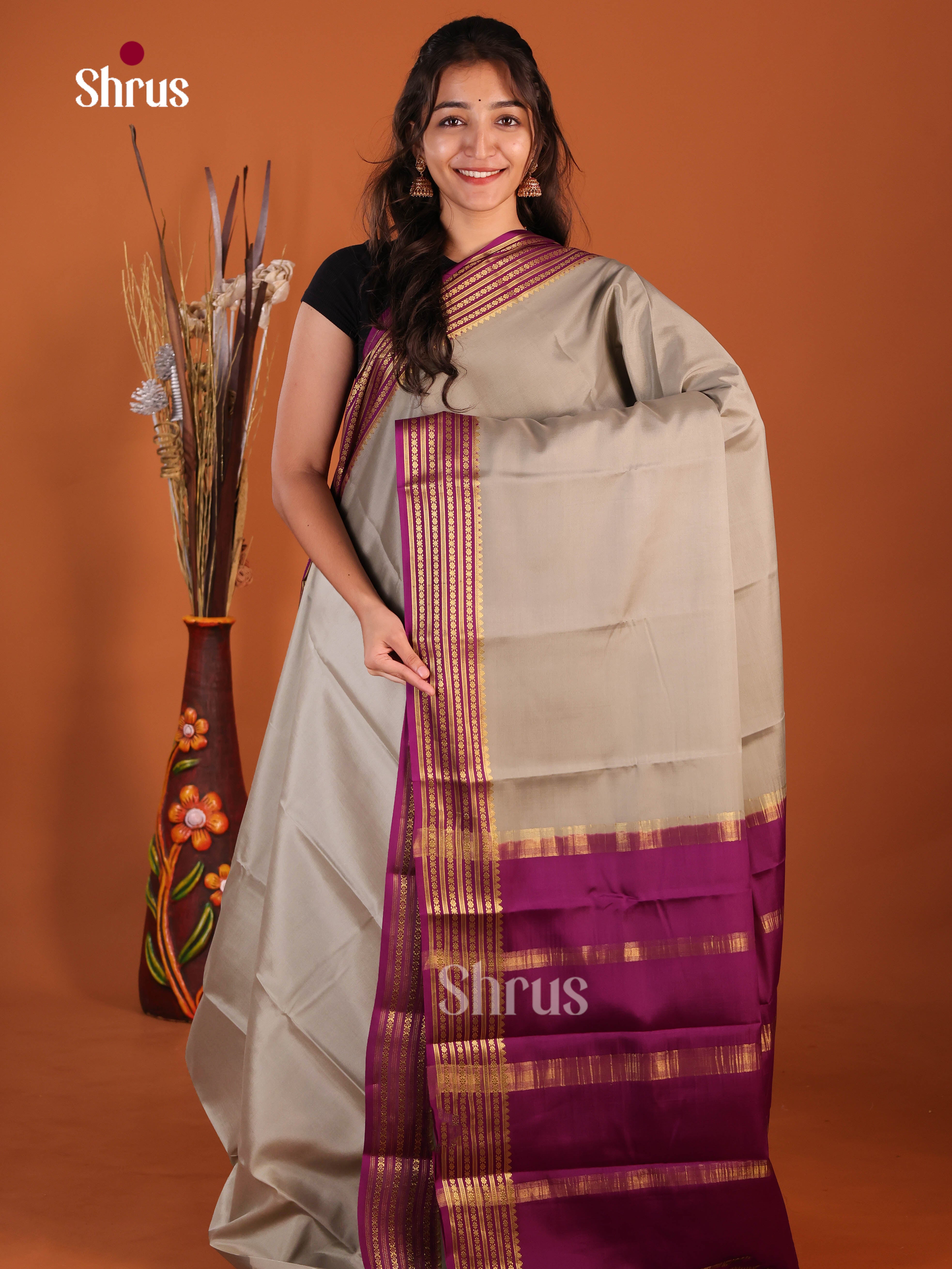 DJS23145 - Mysore Silk Saree - Shop on Shrus.com