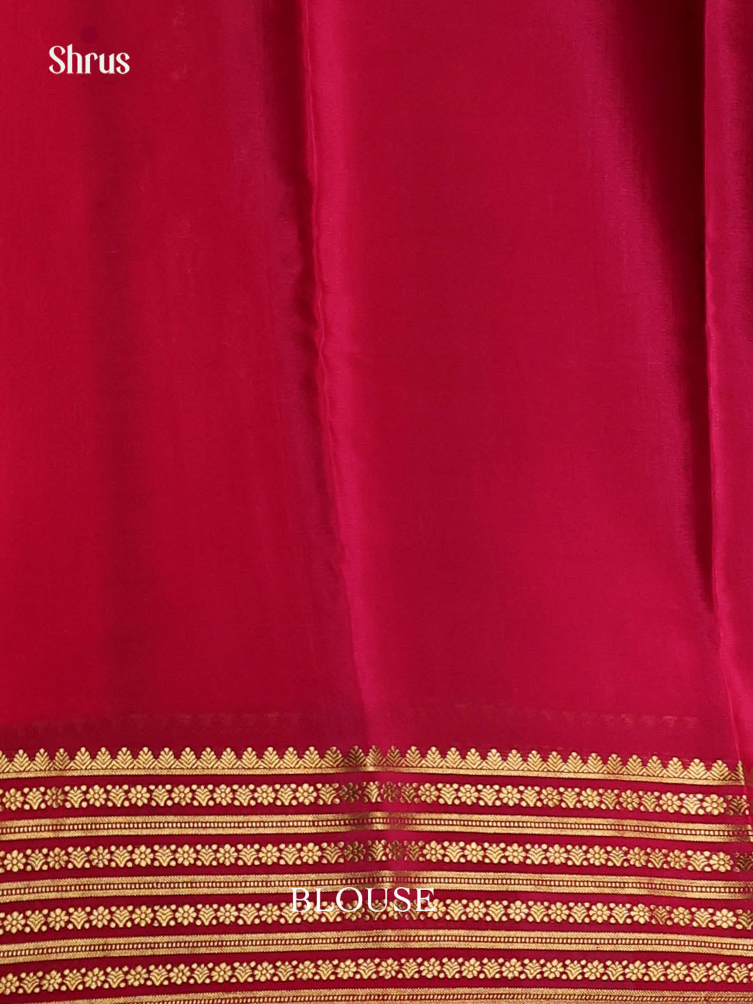 Pretty Orange & Red Mysore Silk Saree with rich zari border