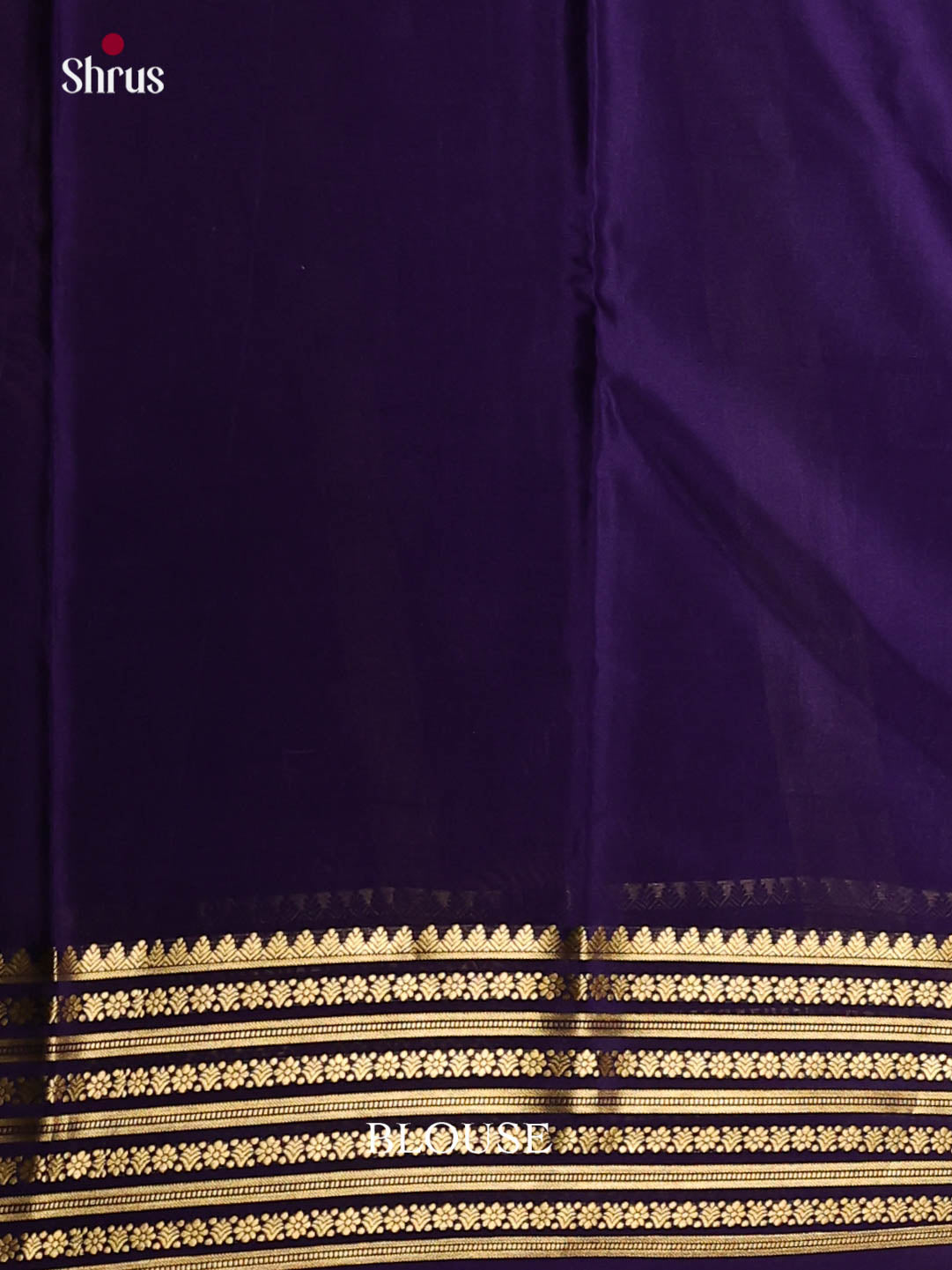 Charming Lilac & Blue Mysore Silk Saree with traditional zari border