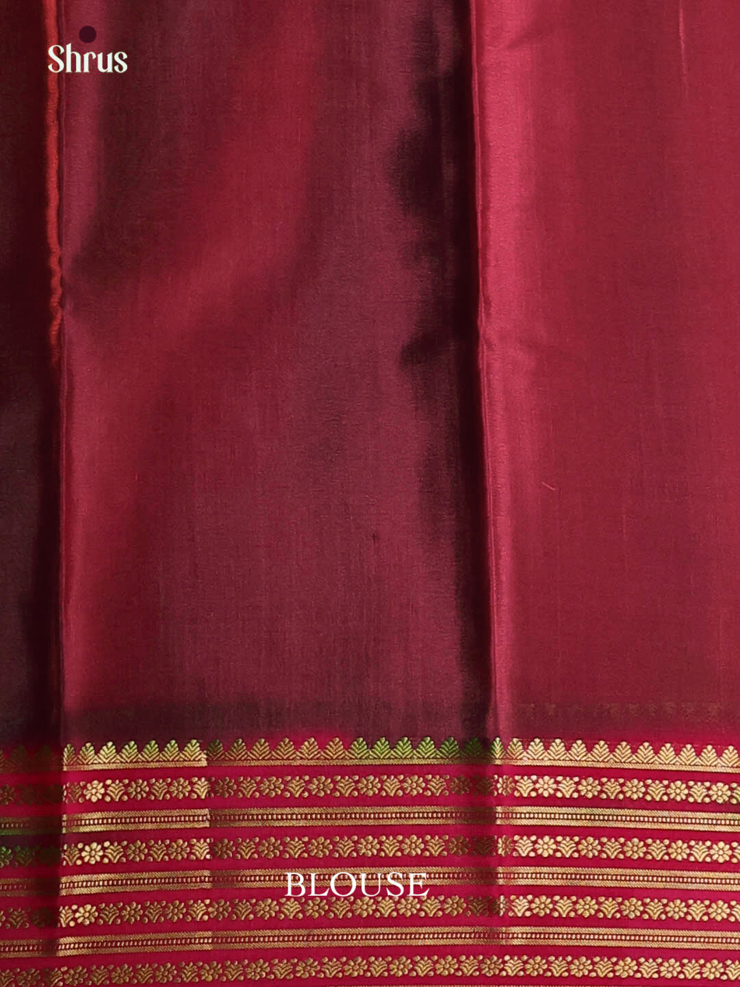 marron red Mysore Silk Saree 1