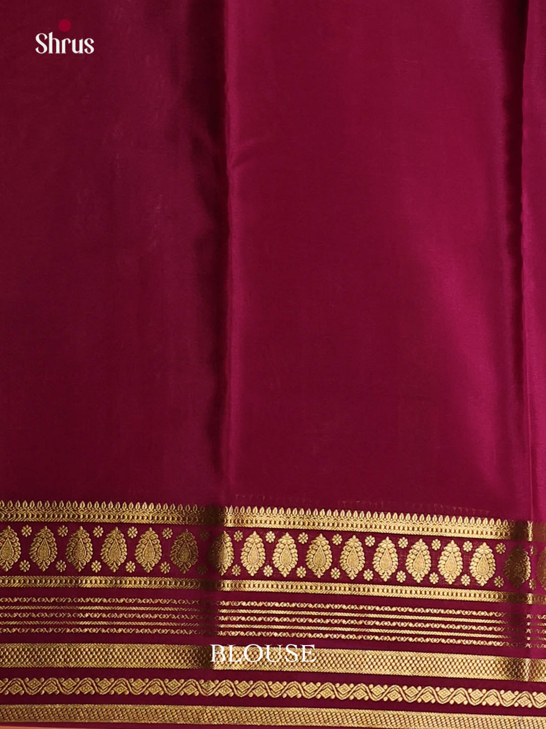 shiny green red Mysore Silk Saree 1