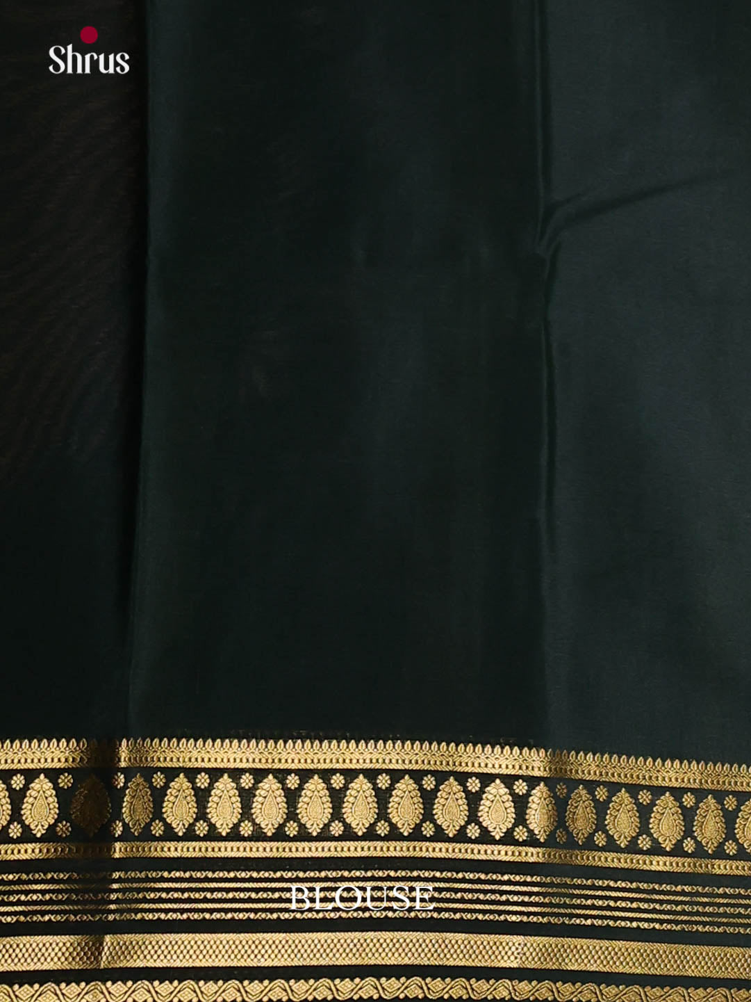 plain red black Mysore Silk Saree 1