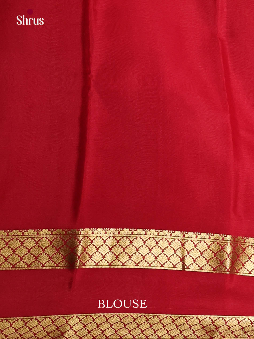 brown red golden zari Mysore Silk Saree 1