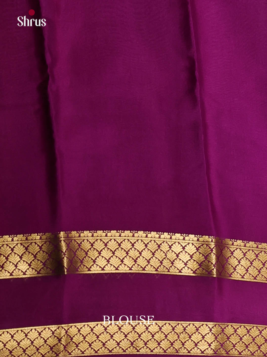 green magenta doble border Mysore Silk Saree 1