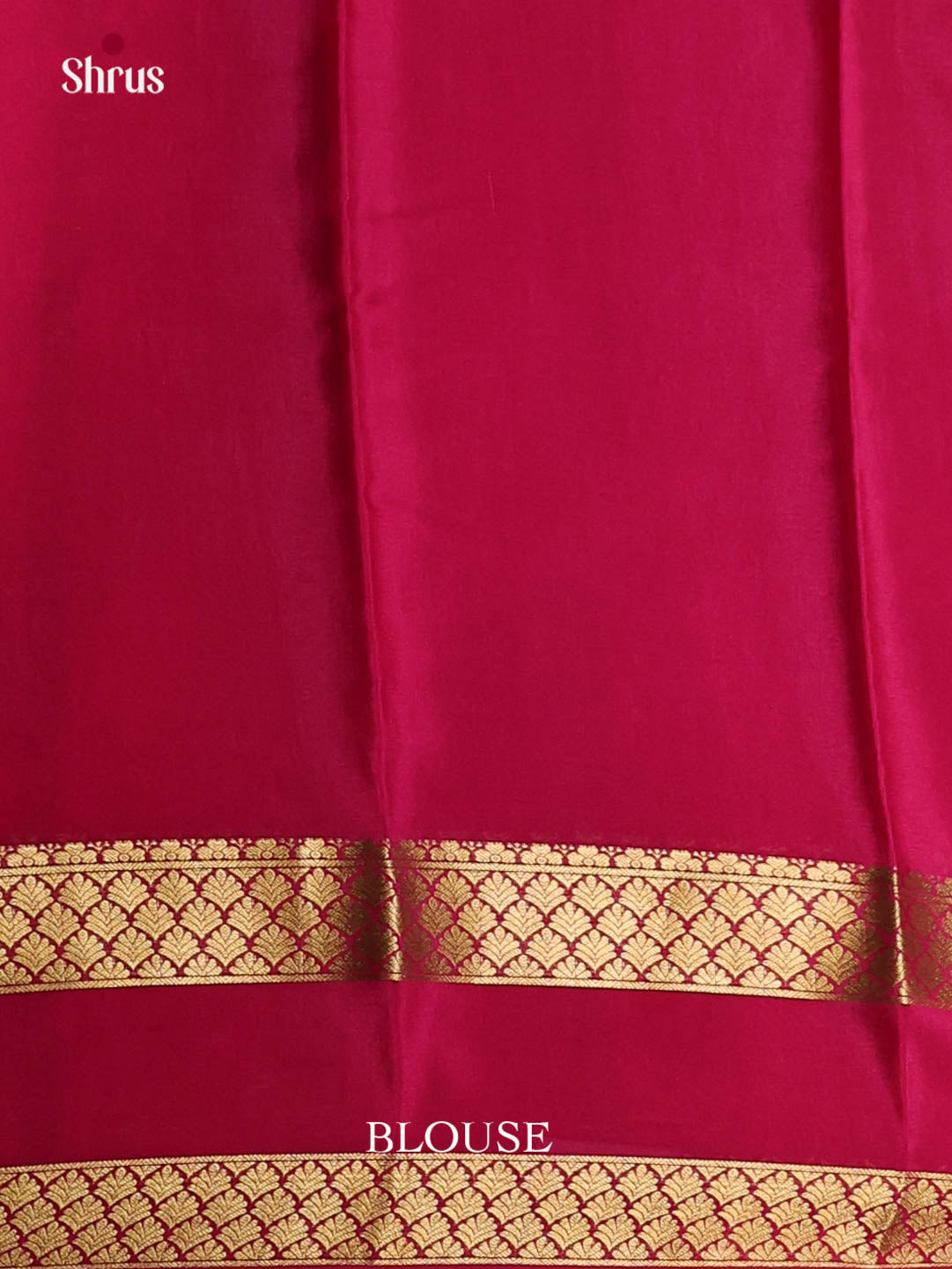 blue red zari border Mysore Silk Saree 1