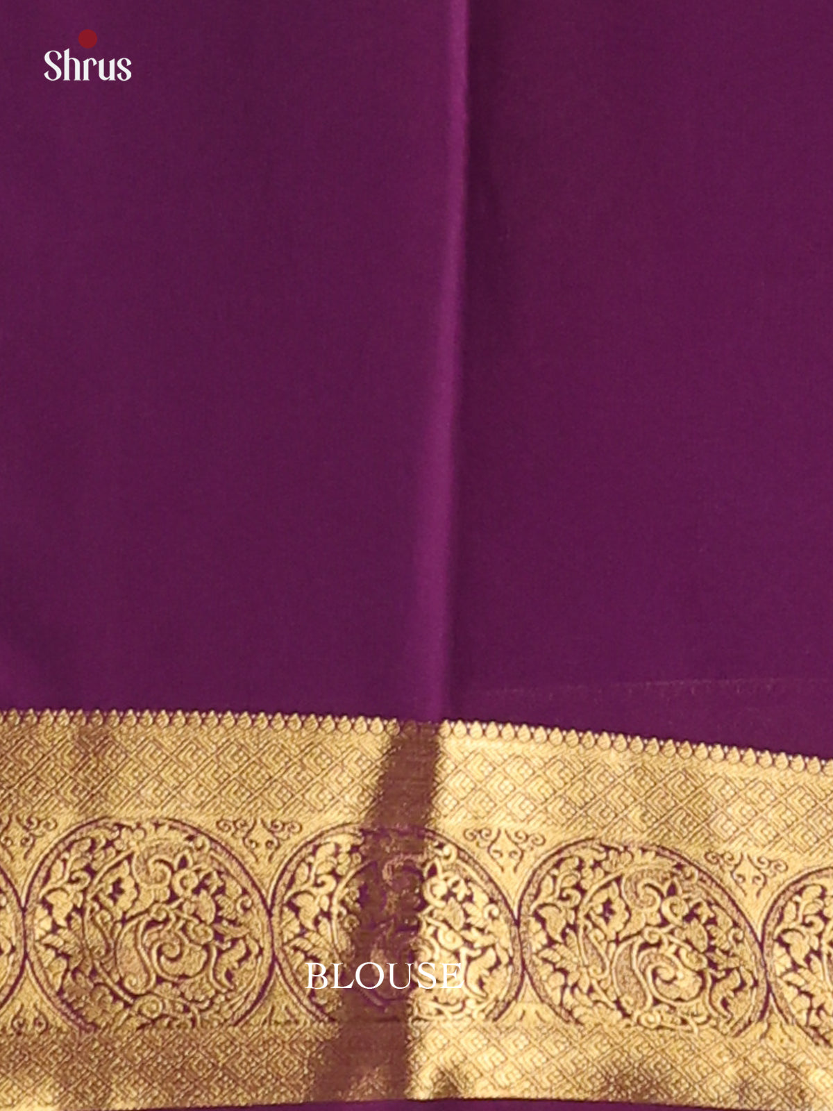 Blue & Violet - Semi Mysoresilk Saree