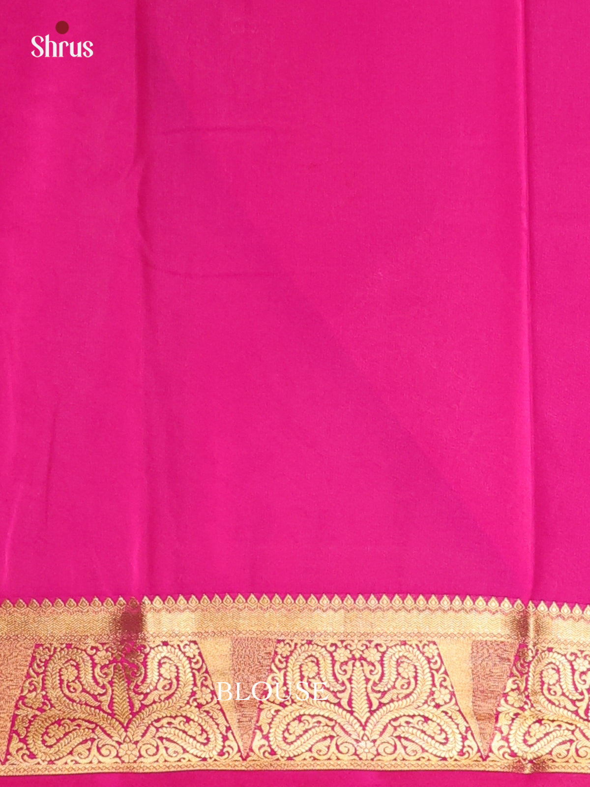 Cream & Pink - Semi Mysoresilk Saree