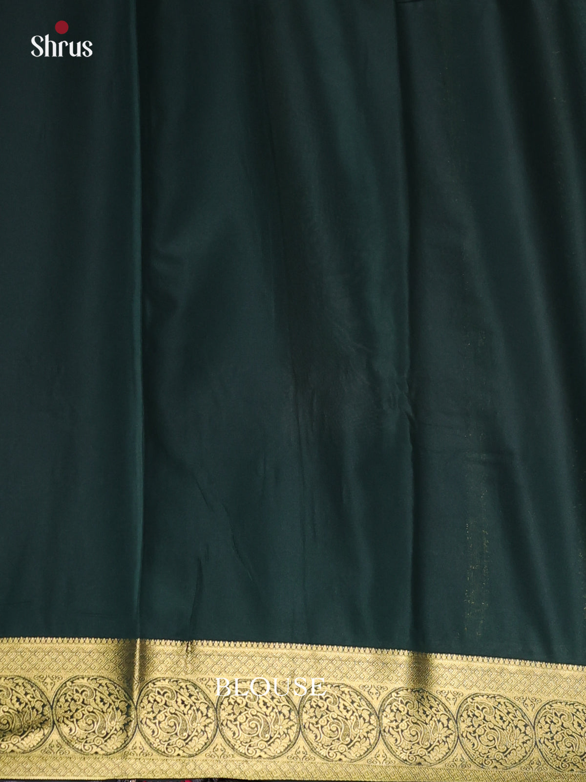 Maroon & Green - Semi Mysoresilk Saree