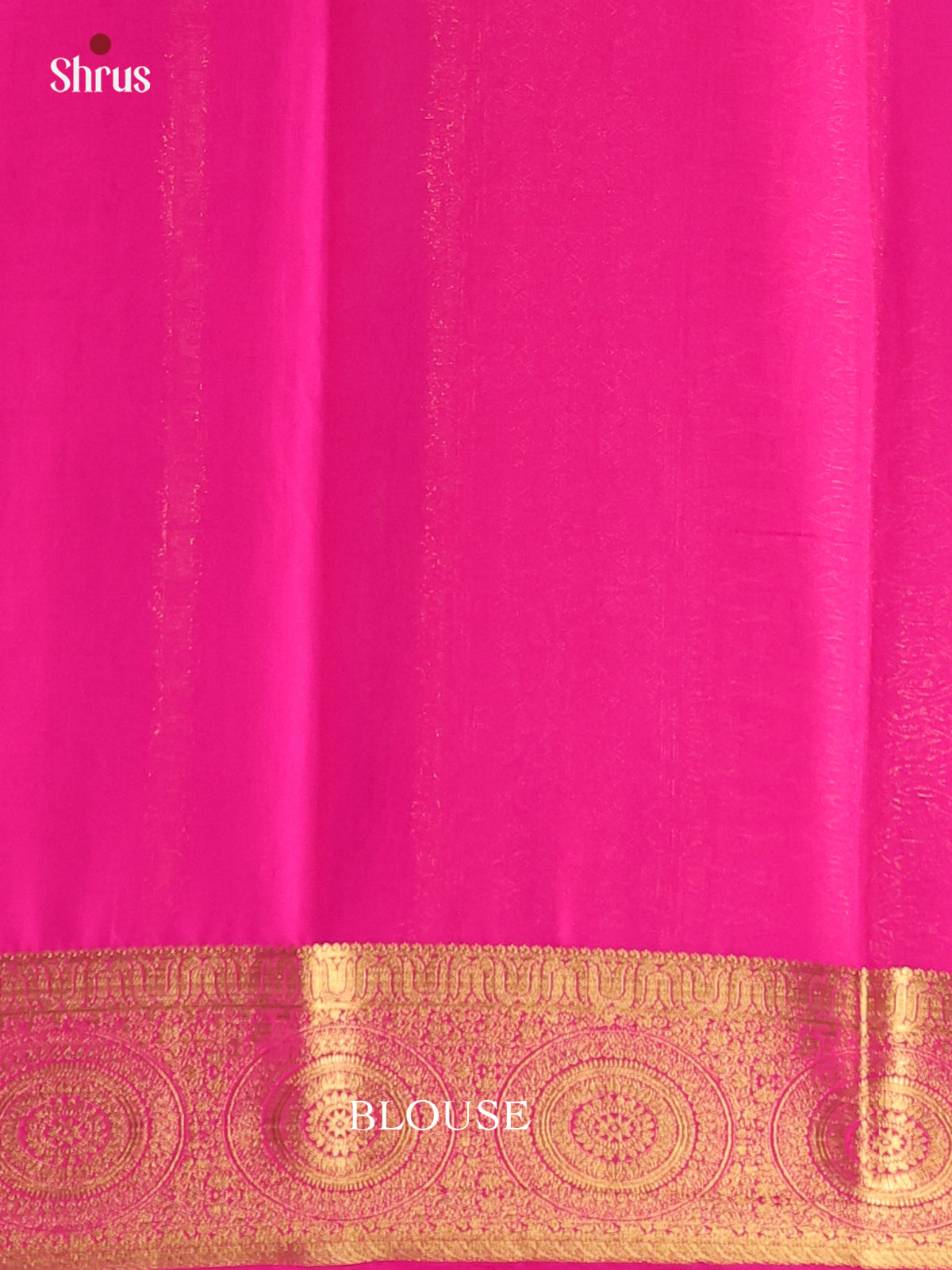 Green & Pink- Semi Mysoresilk Saree