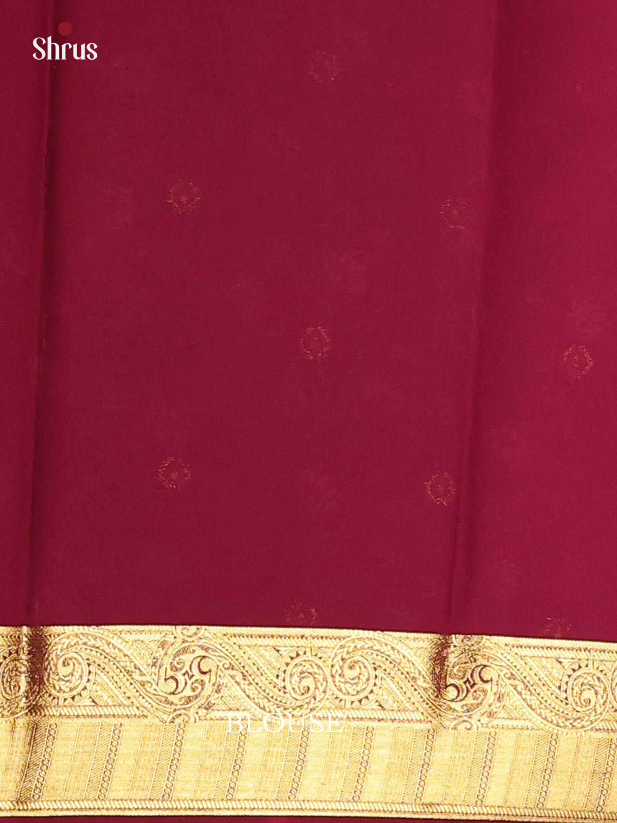Sandal & maroon- Semi Mysoresilk Saree