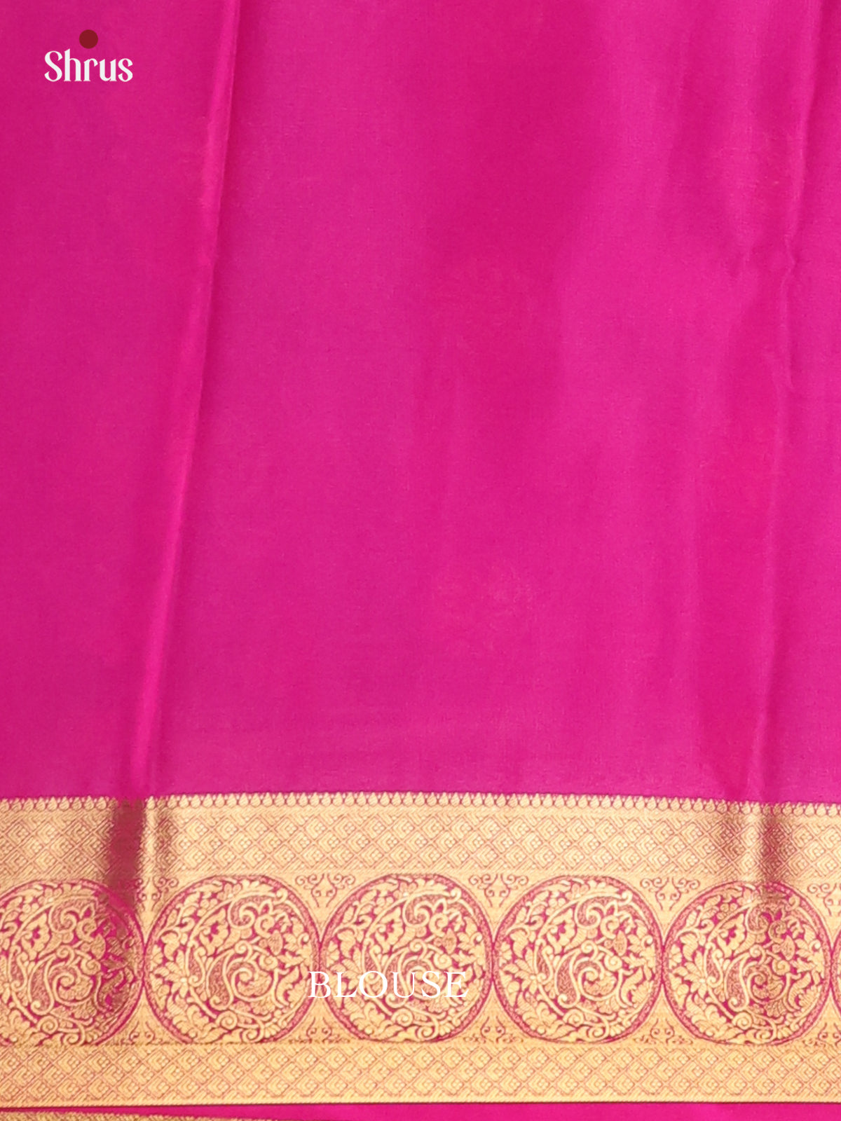 Blue & Pink - Semi Mysoresilk Saree
