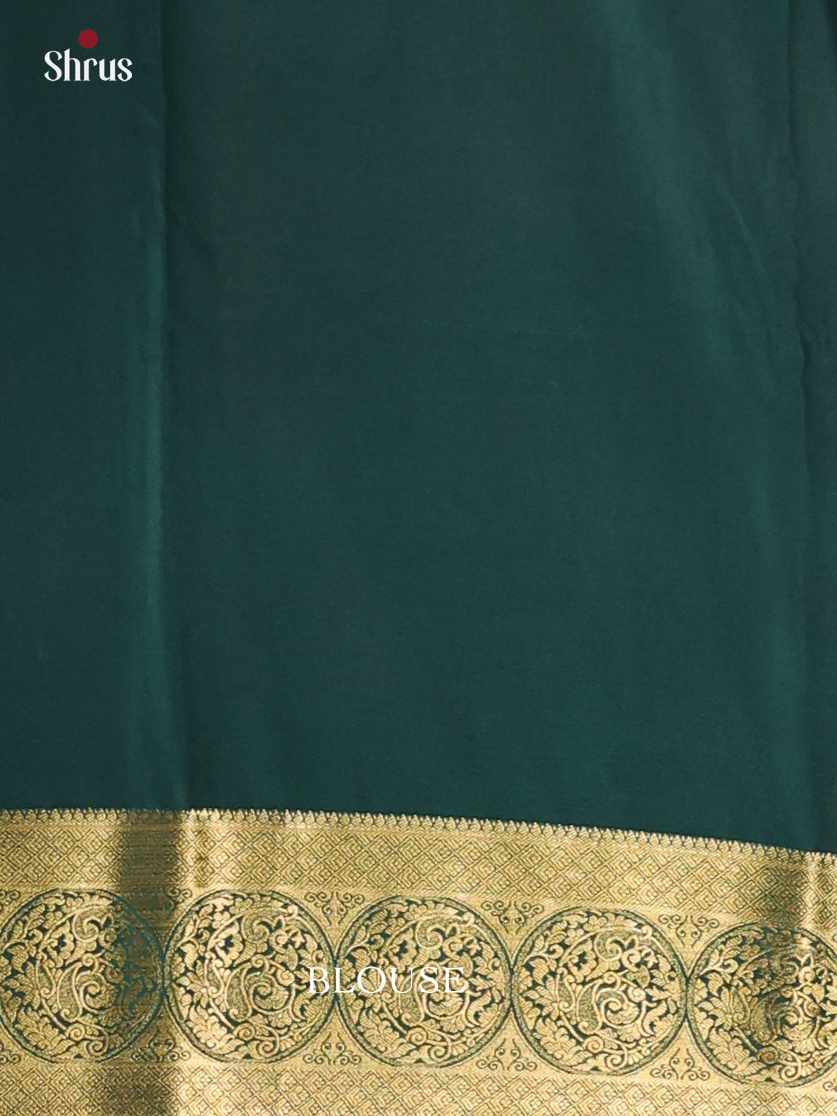Maroon & Green - Semi Mysoresilk Saree