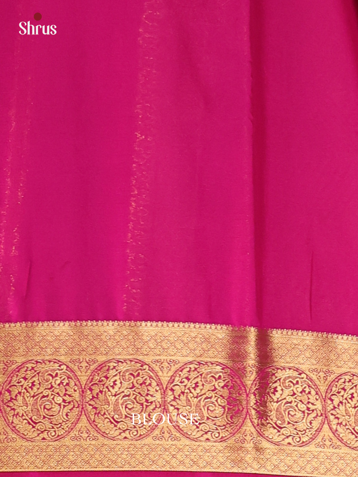 Dark Green & Pink - Semi Mysoresilk Saree