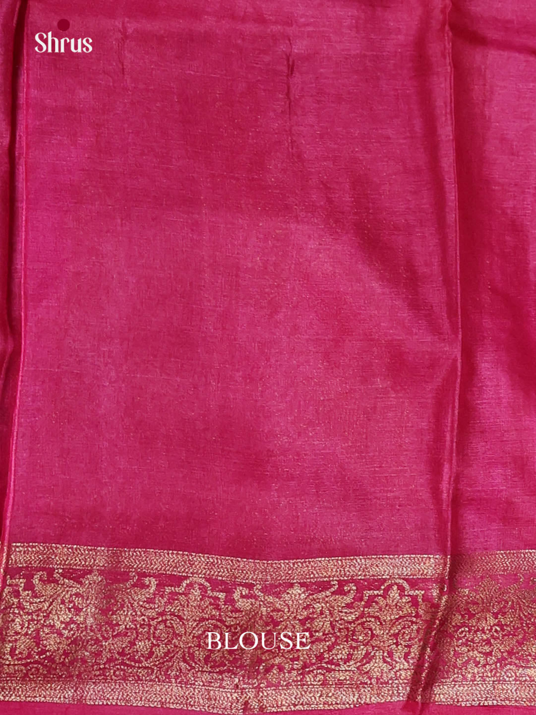 Exquisite Teal Handloom Tussar Saree With Gold Motifs & Pink Zari Pallu
