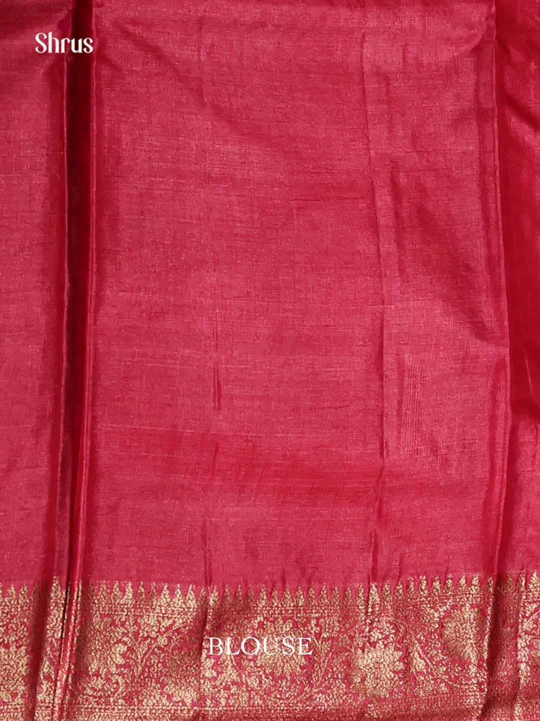 Verdant Deep Green Handloom Tussar Saree With Floral Vines & Red Zari Pallu